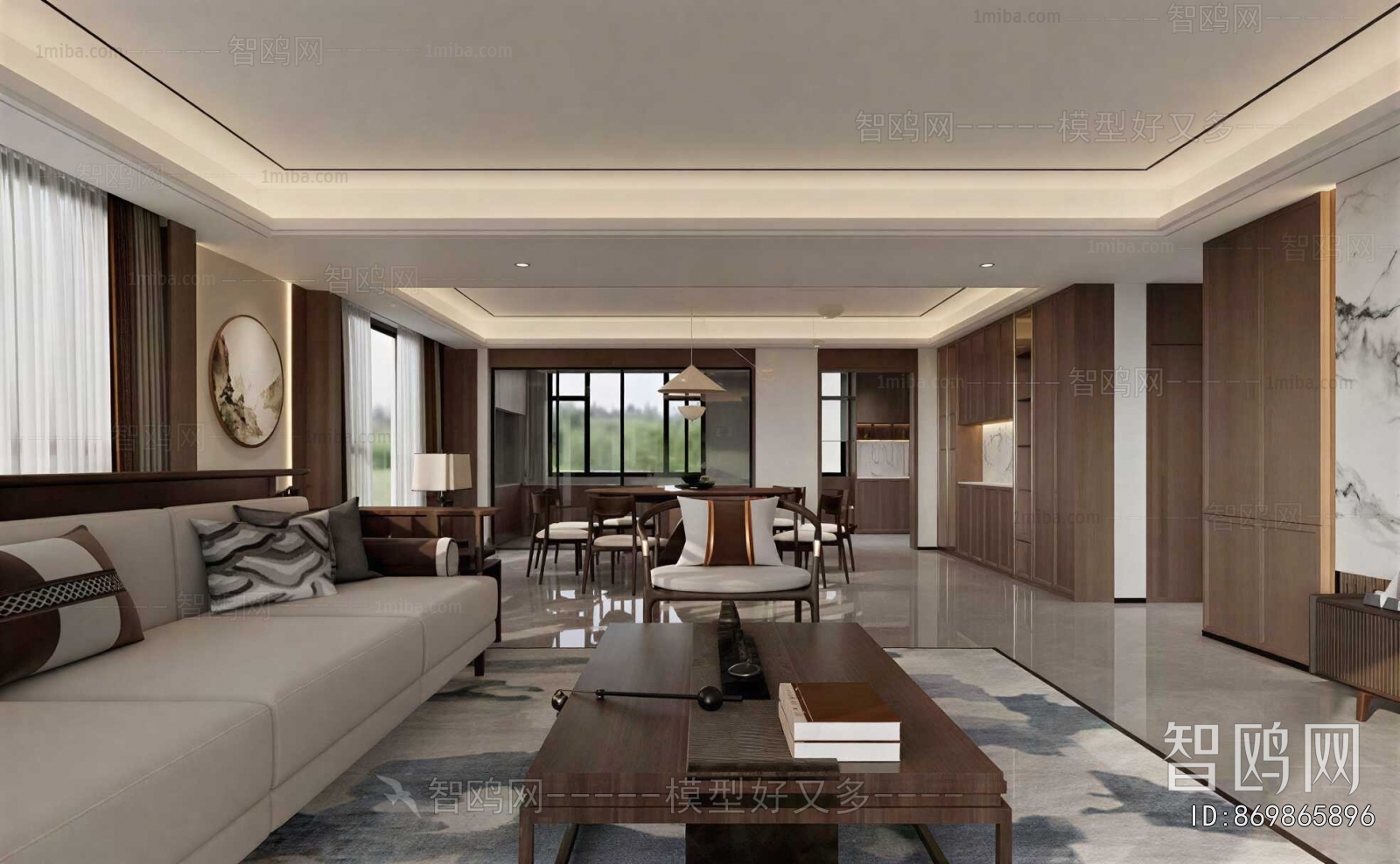 New Chinese Style A Living Room