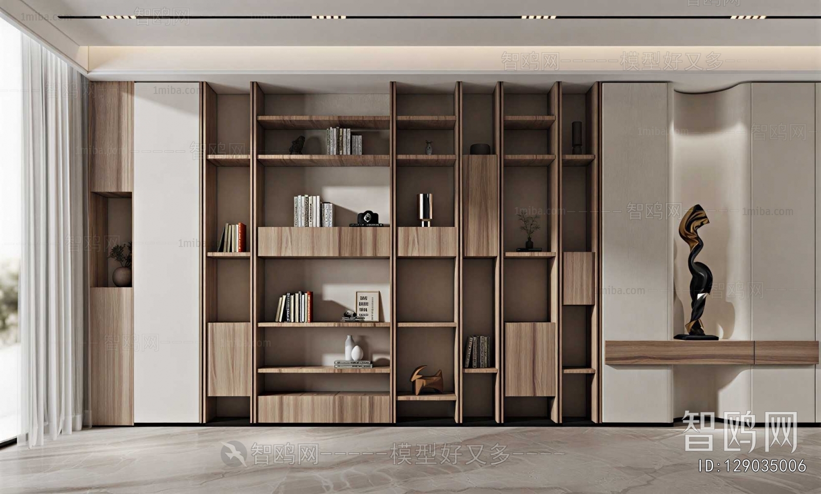 Wabi-sabi Style Bookcase