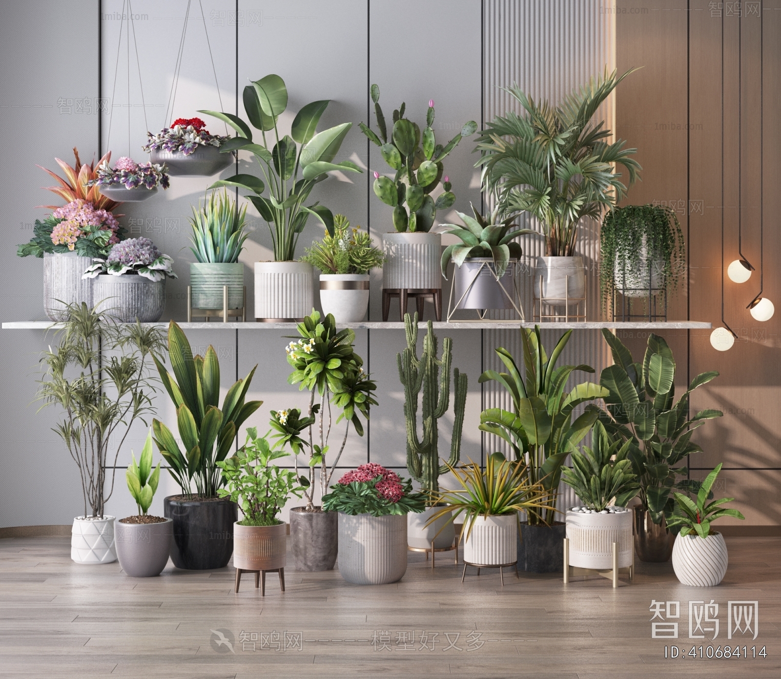 Modern Ground Green Plant Potted Plants