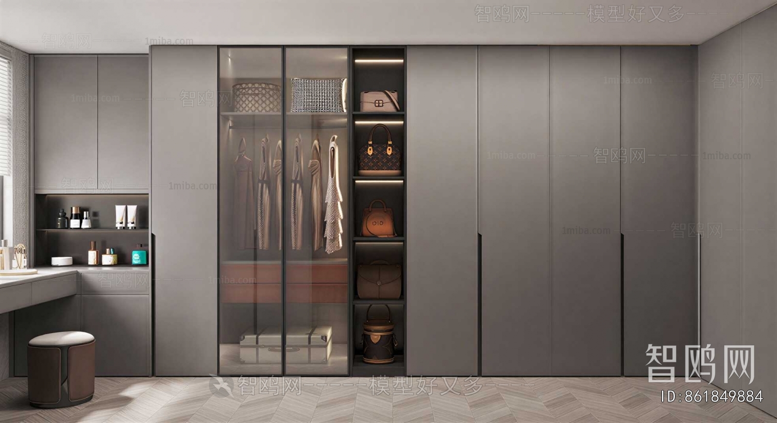 Modern Clothes Storage Area