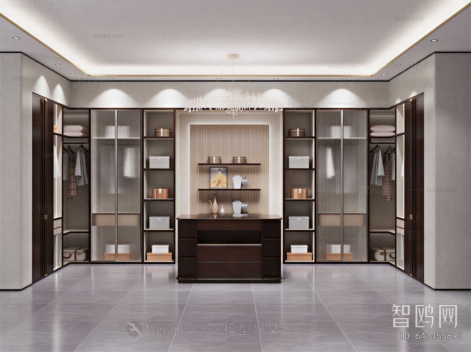 New Chinese Style Clothes Storage Area