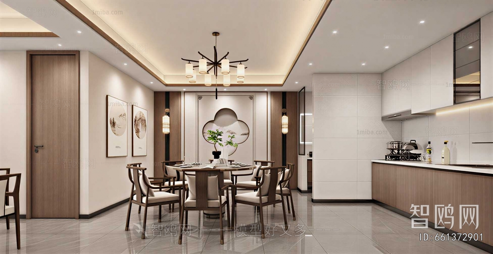 New Chinese Style Dining Room