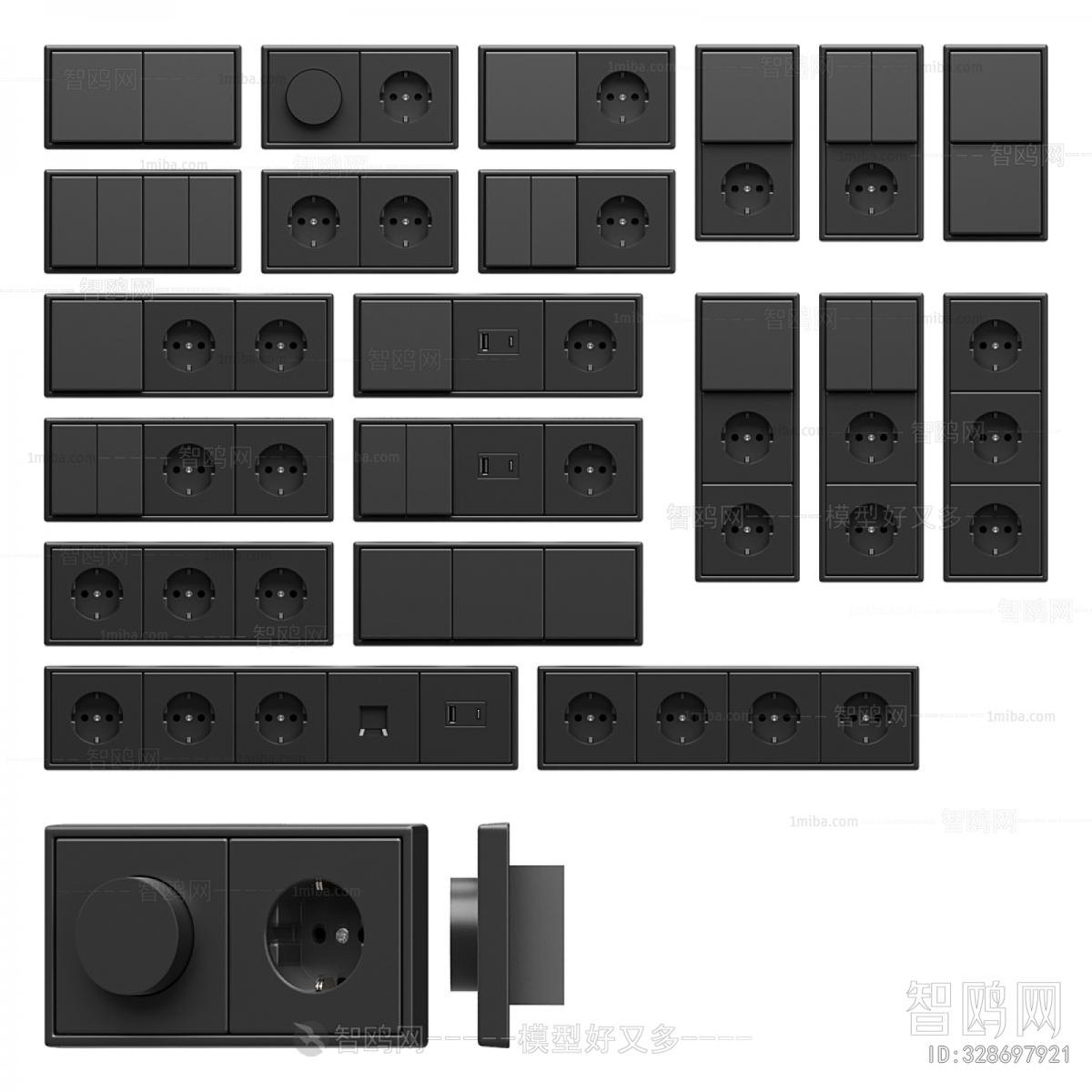 Modern Switch Socket Panel