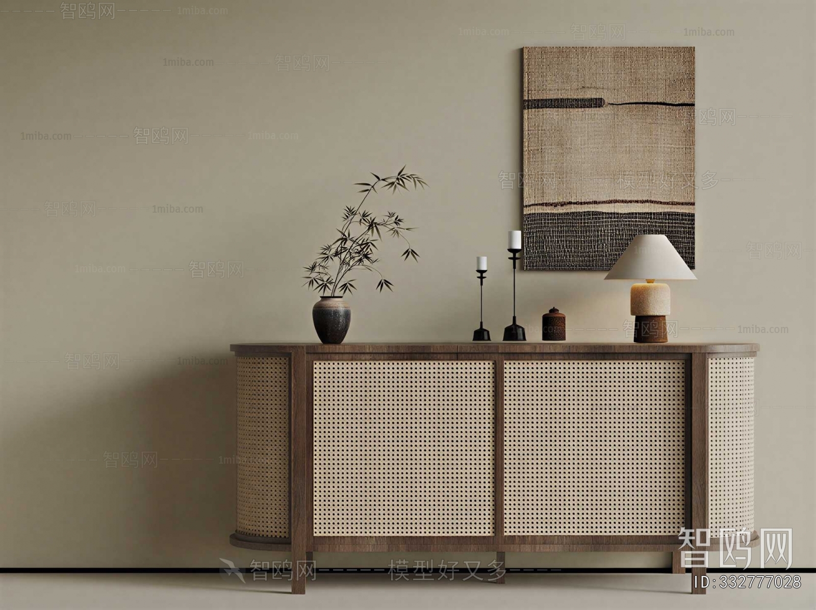 Wabi-sabi Style Side Cabinet