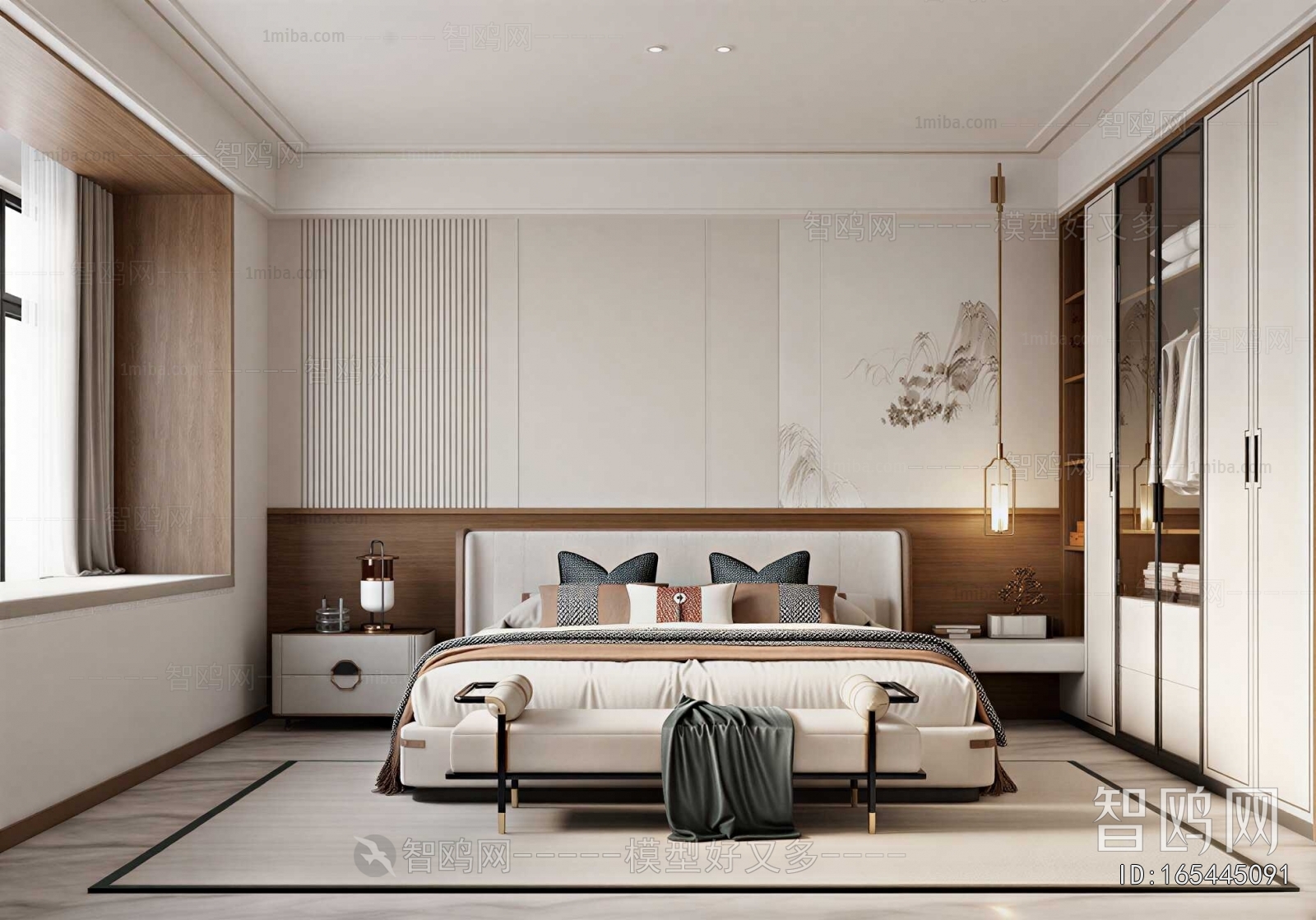 New Chinese Style Bedroom