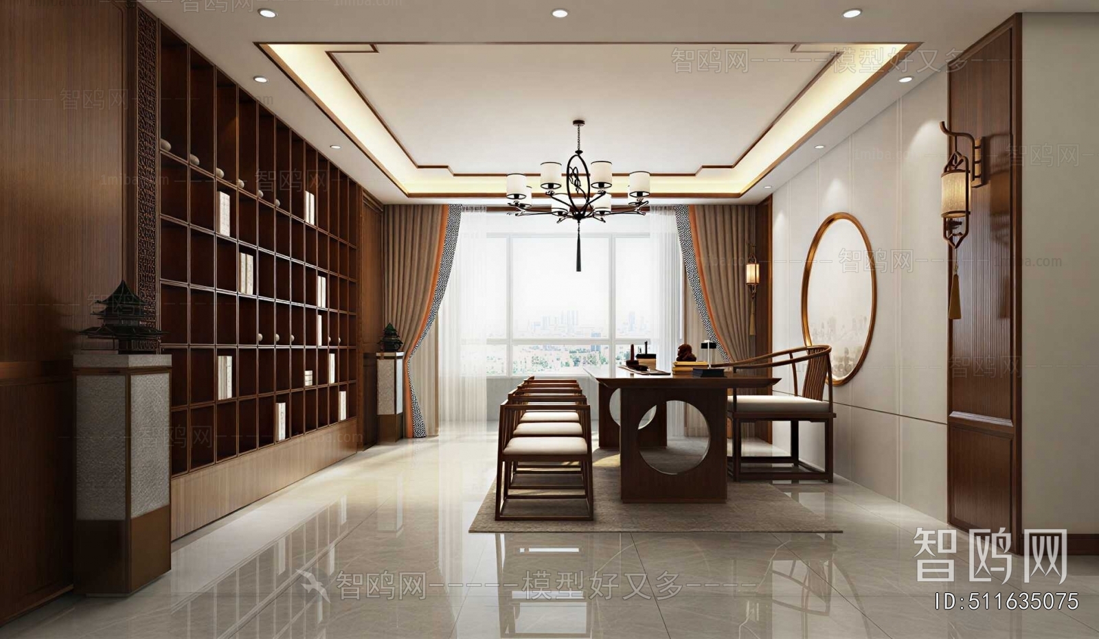 New Chinese Style Study Space