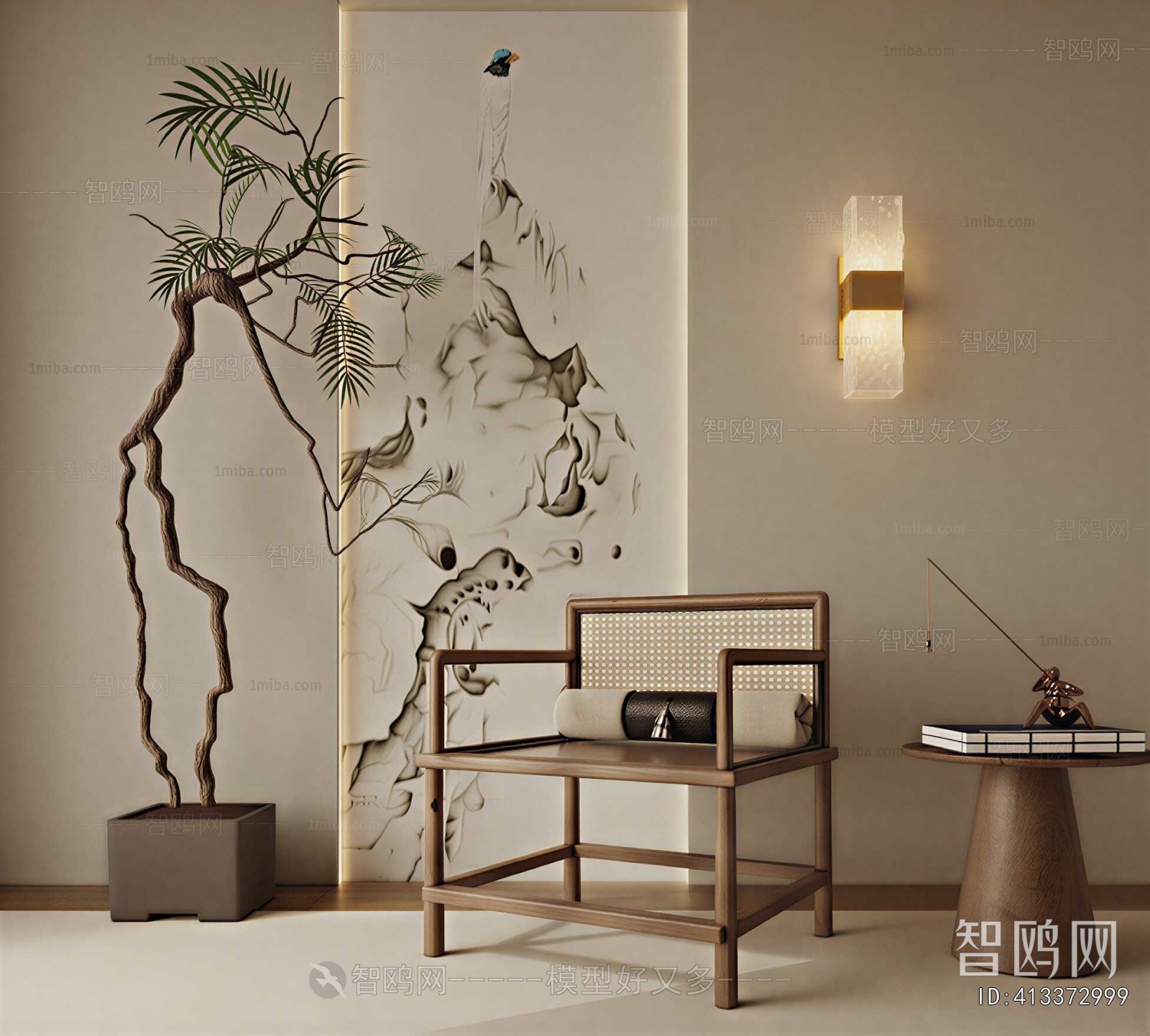 New Chinese Style Lounge Chair