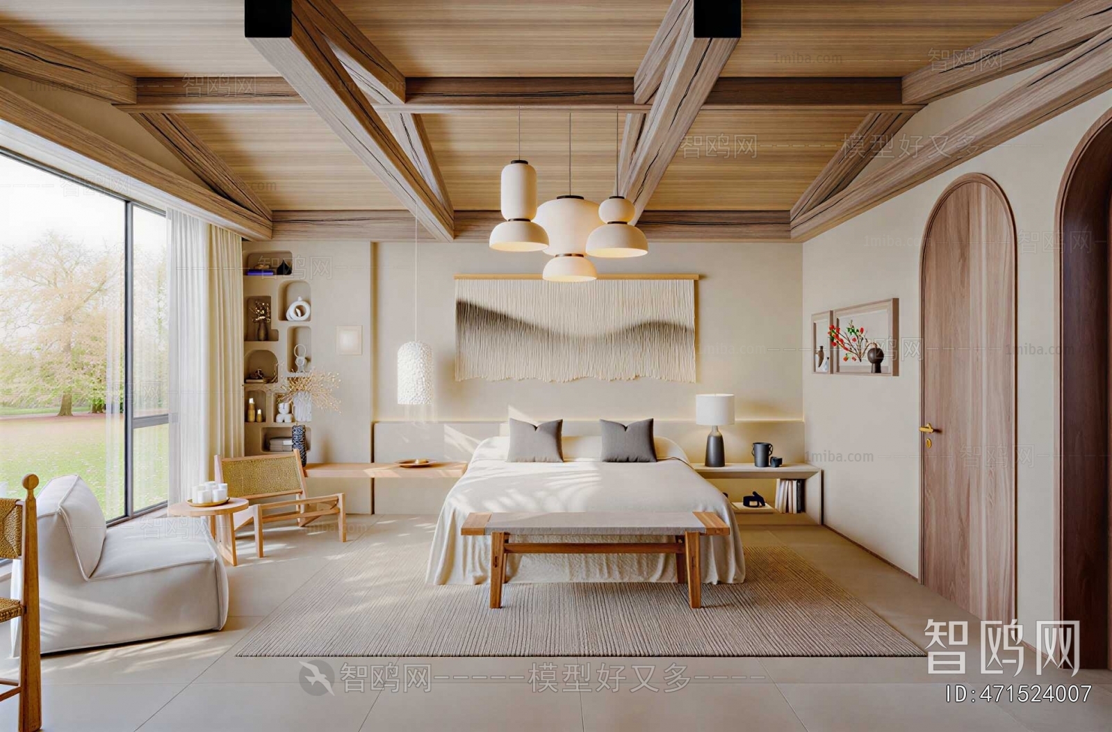 Wabi-sabi Style Bedroom