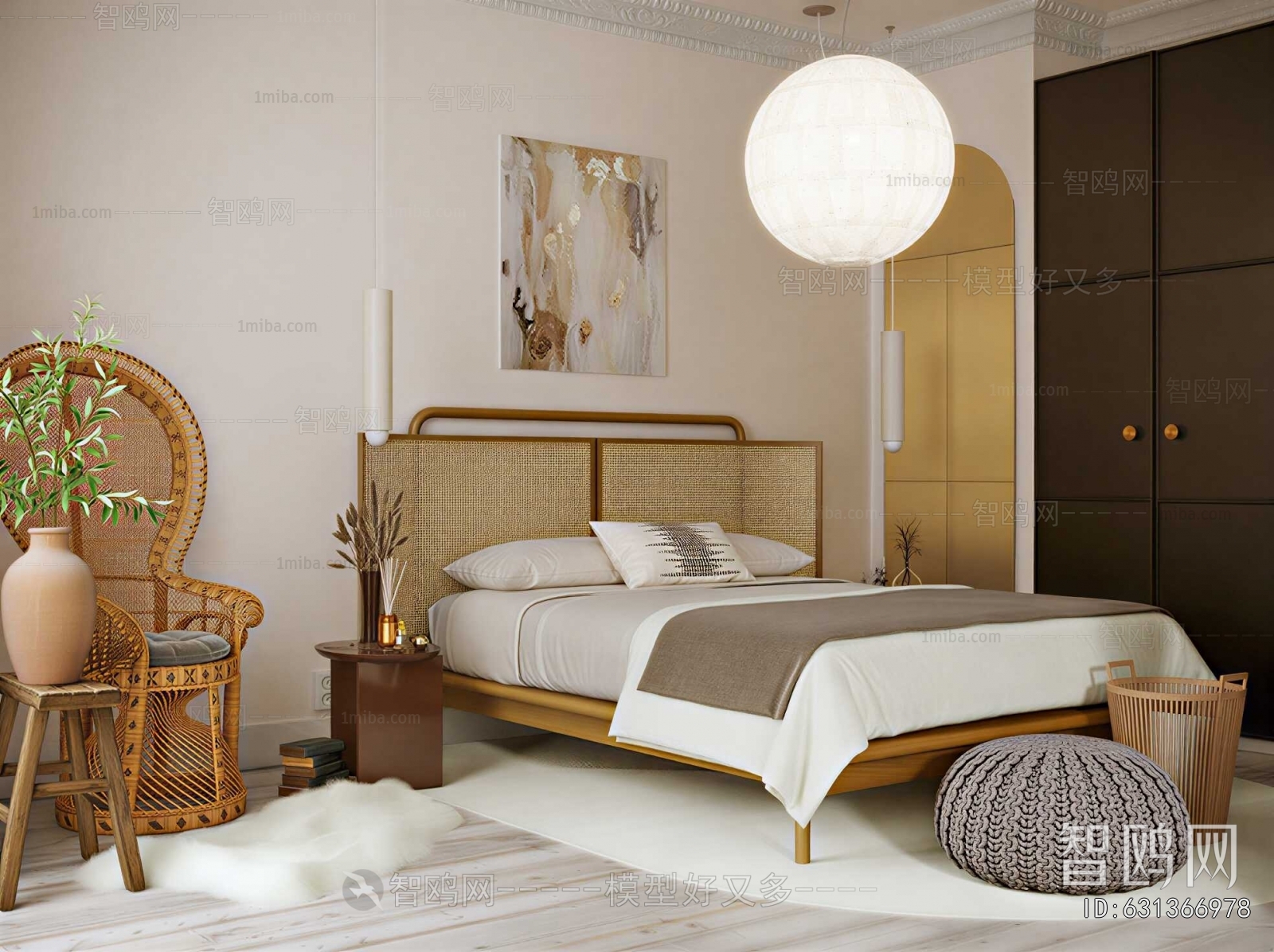 Wabi-sabi Style Bedroom