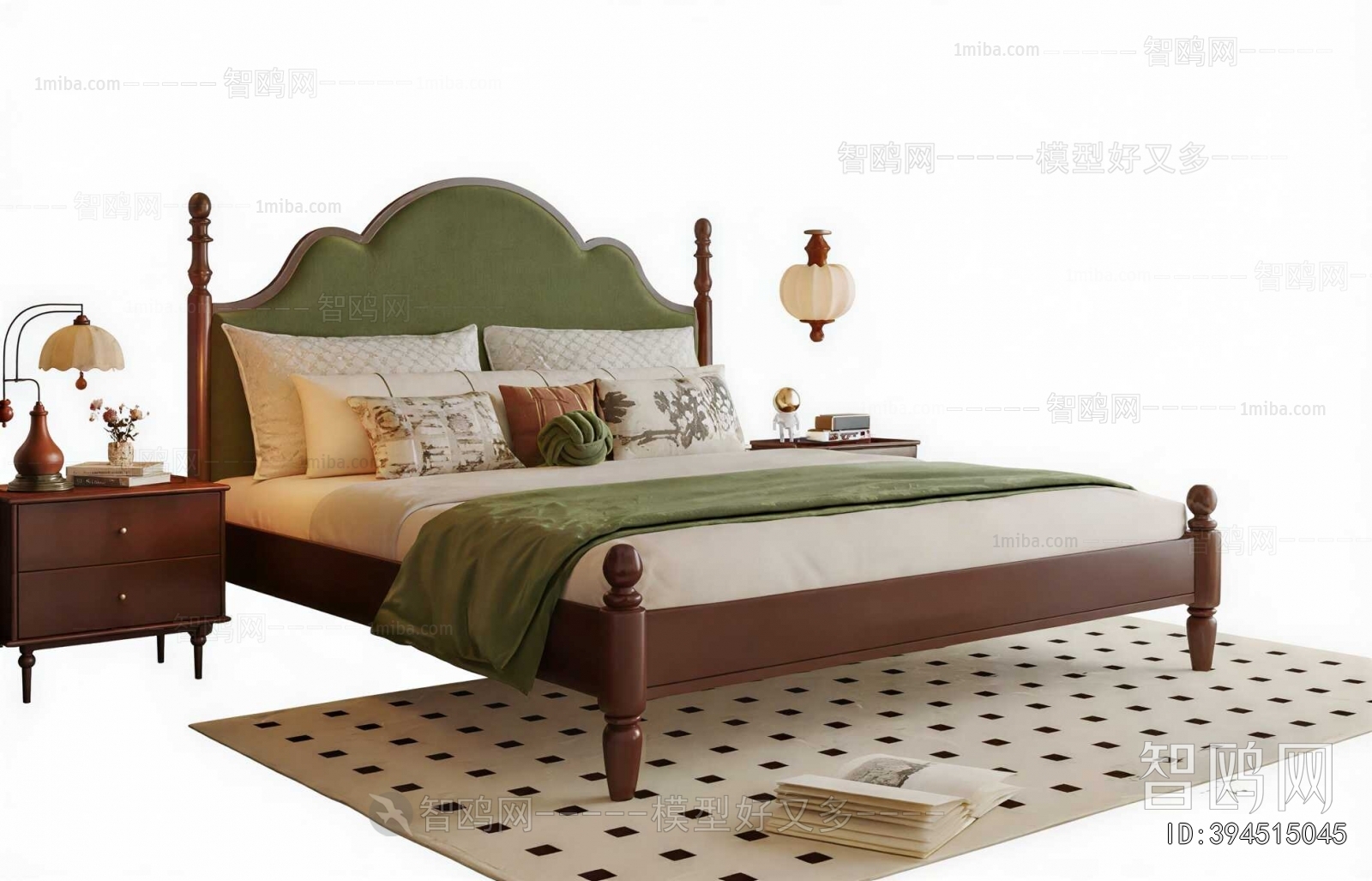 Retro Style Double Bed