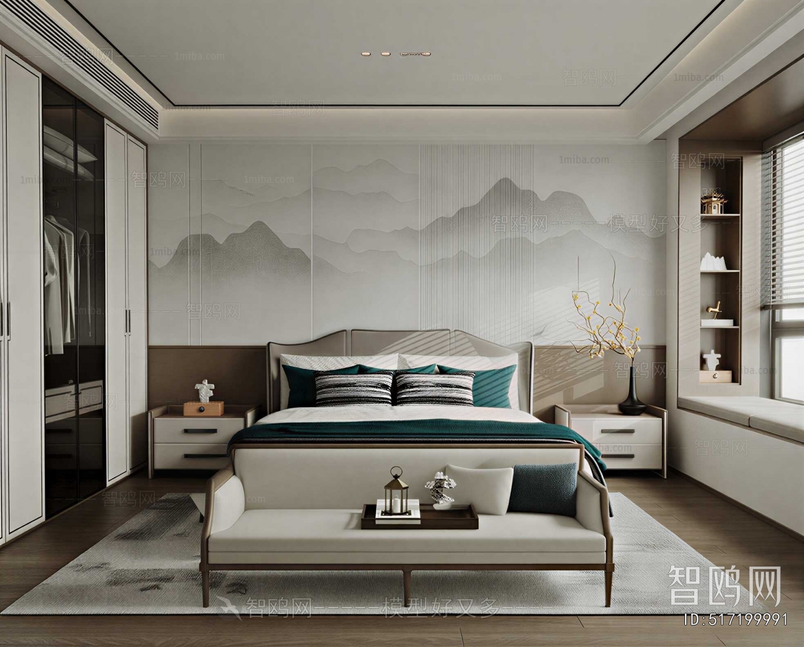 New Chinese Style Bedroom