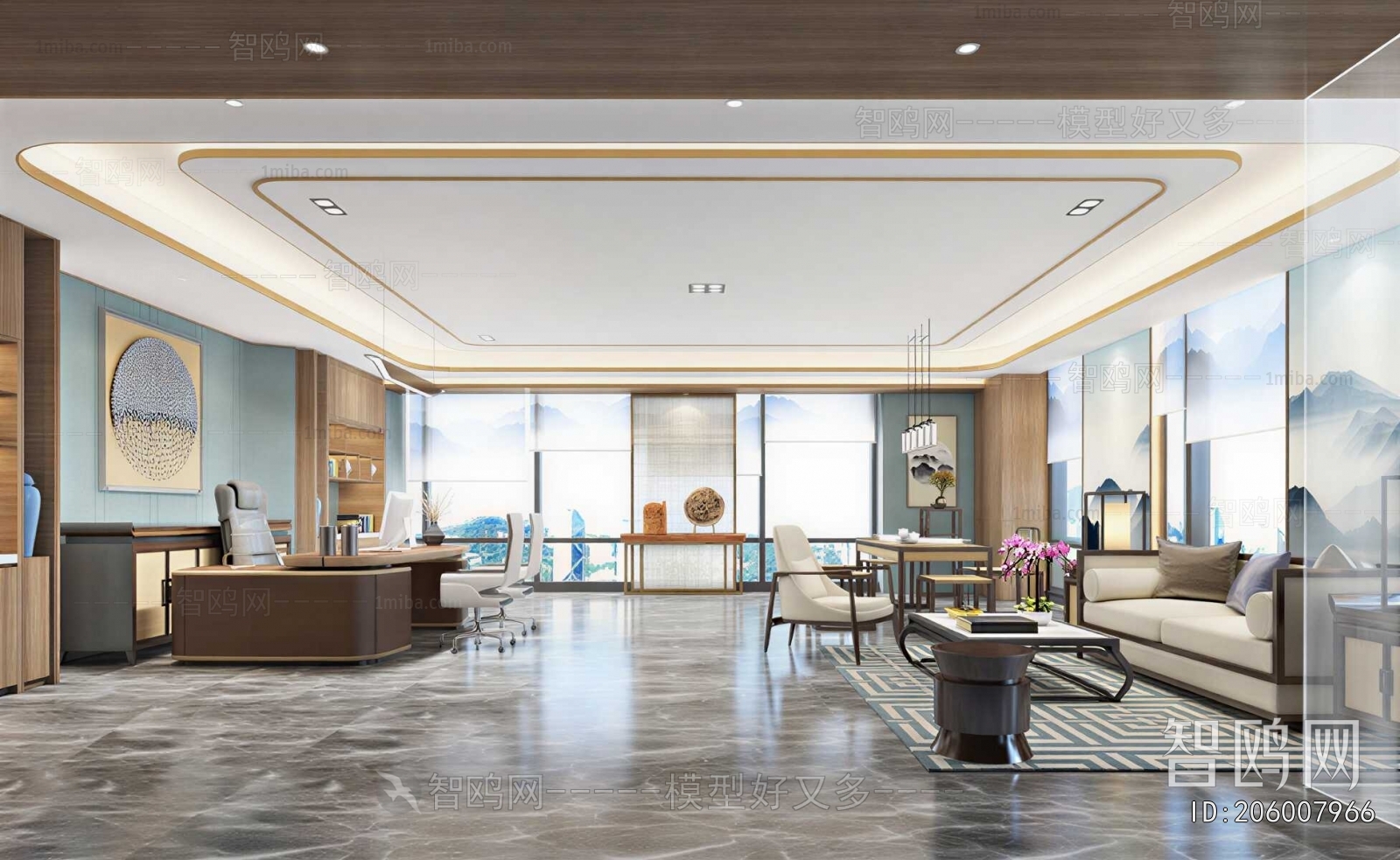 New Chinese Style Manager's Office