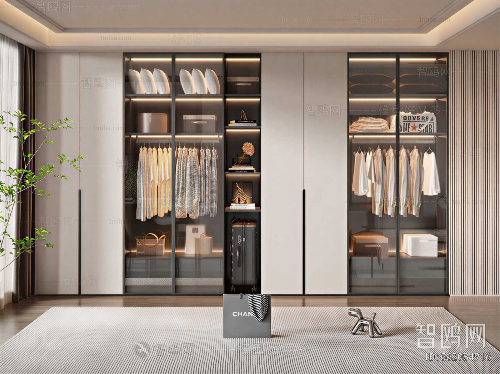 Modern Clothes Storage Area