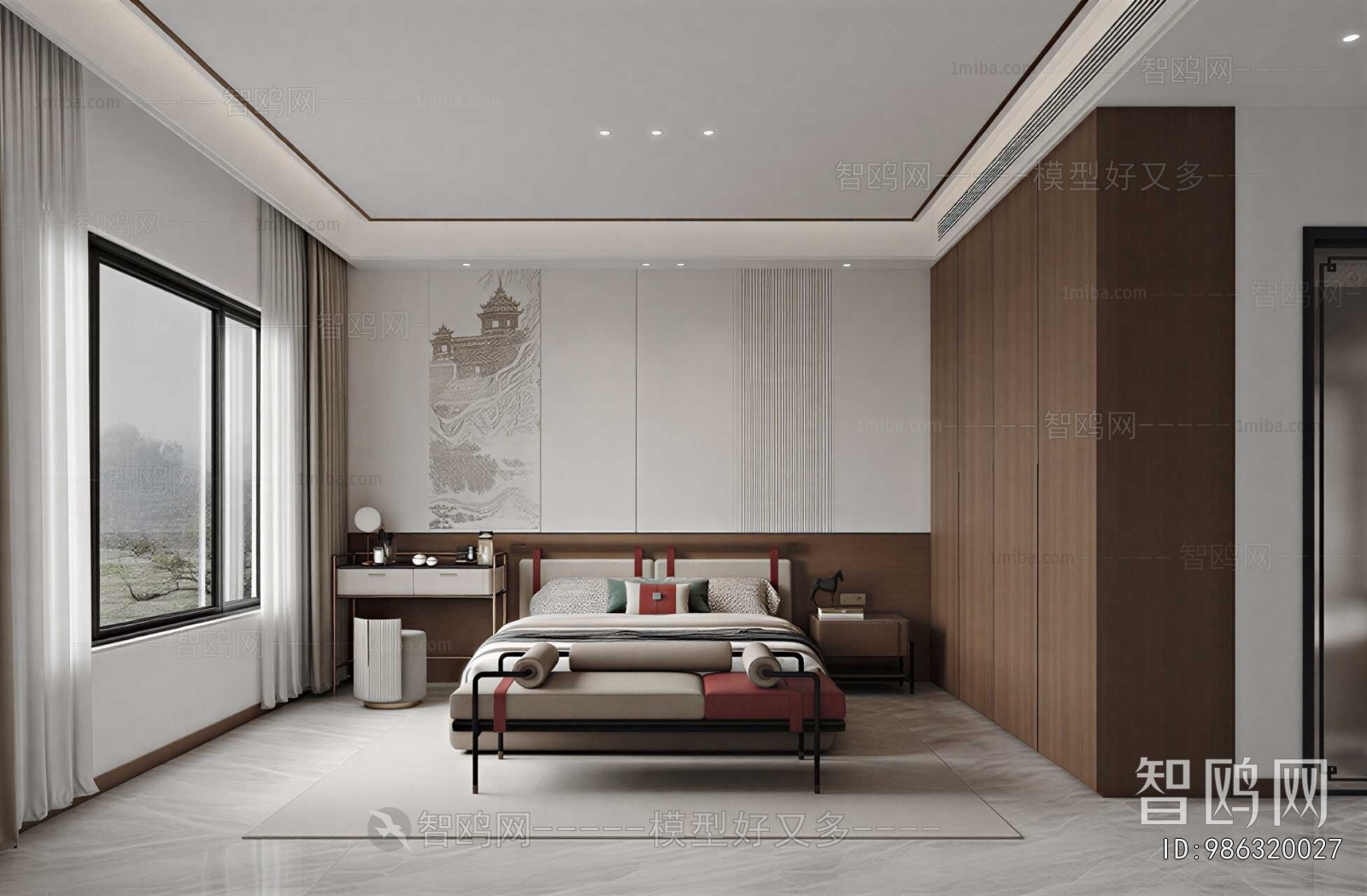New Chinese Style Bedroom