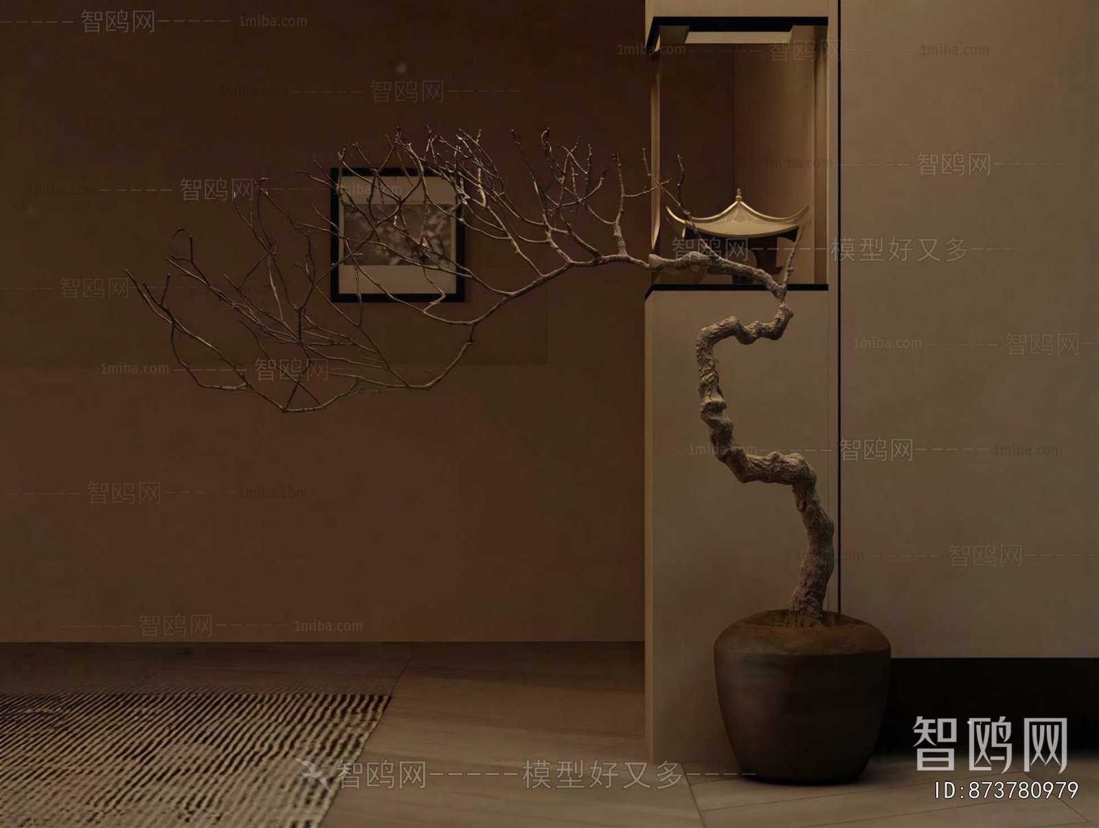 Wabi-sabi Style Dried Branch