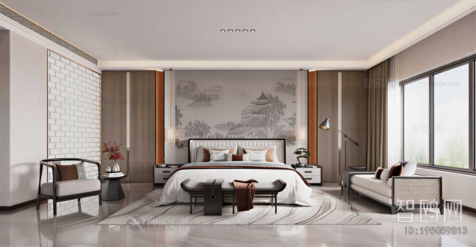 New Chinese Style Bedroom