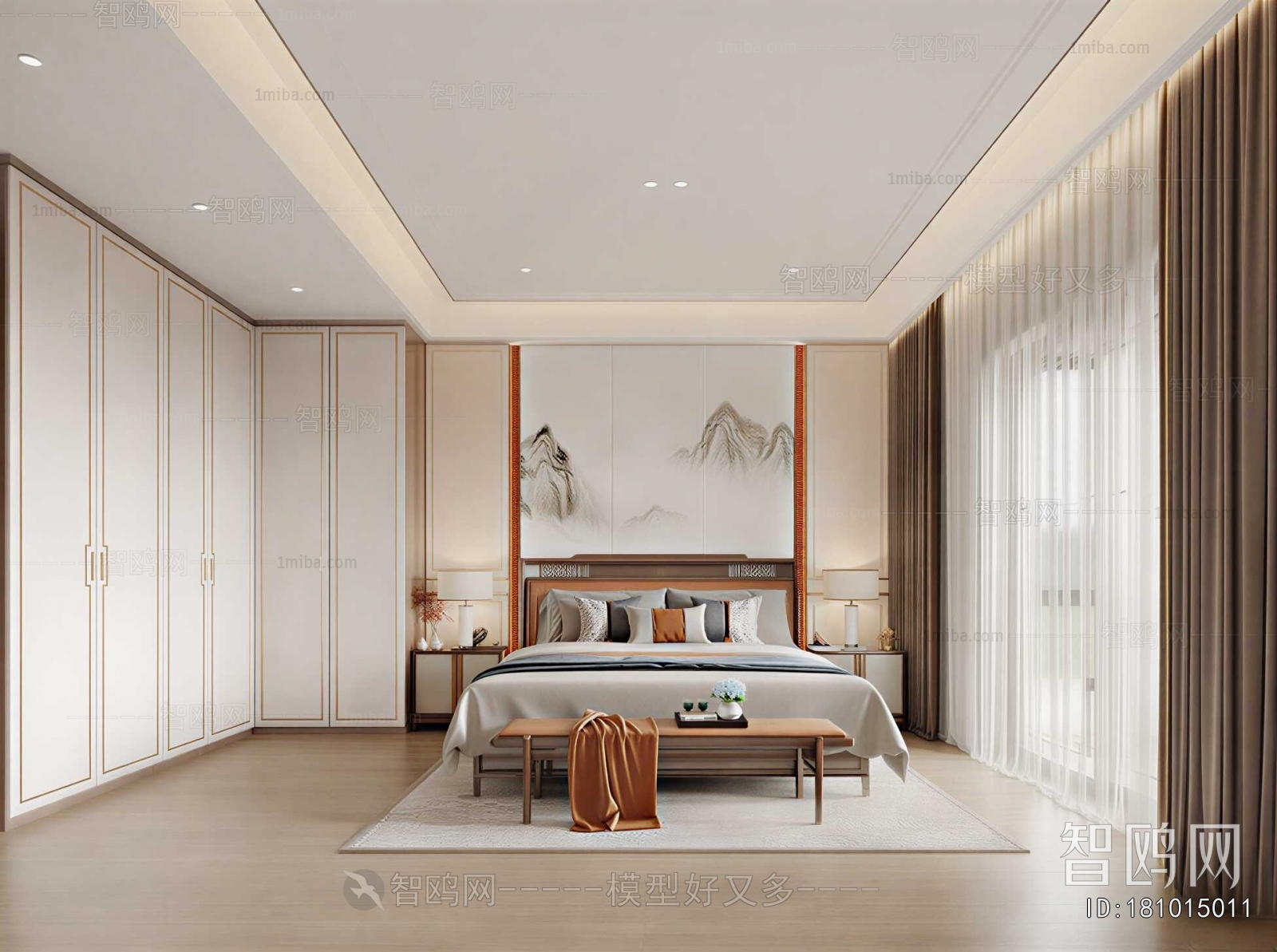 New Chinese Style Bedroom