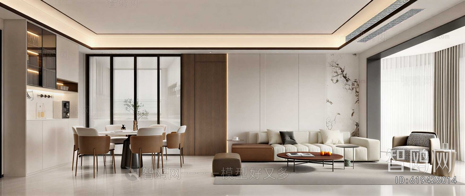 New Chinese Style A Living Room