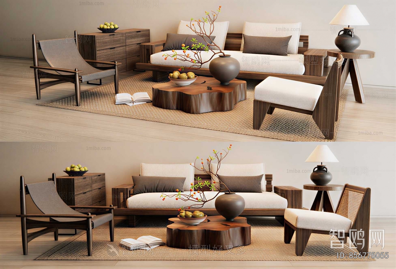 Wabi-sabi Style Sofa Combination