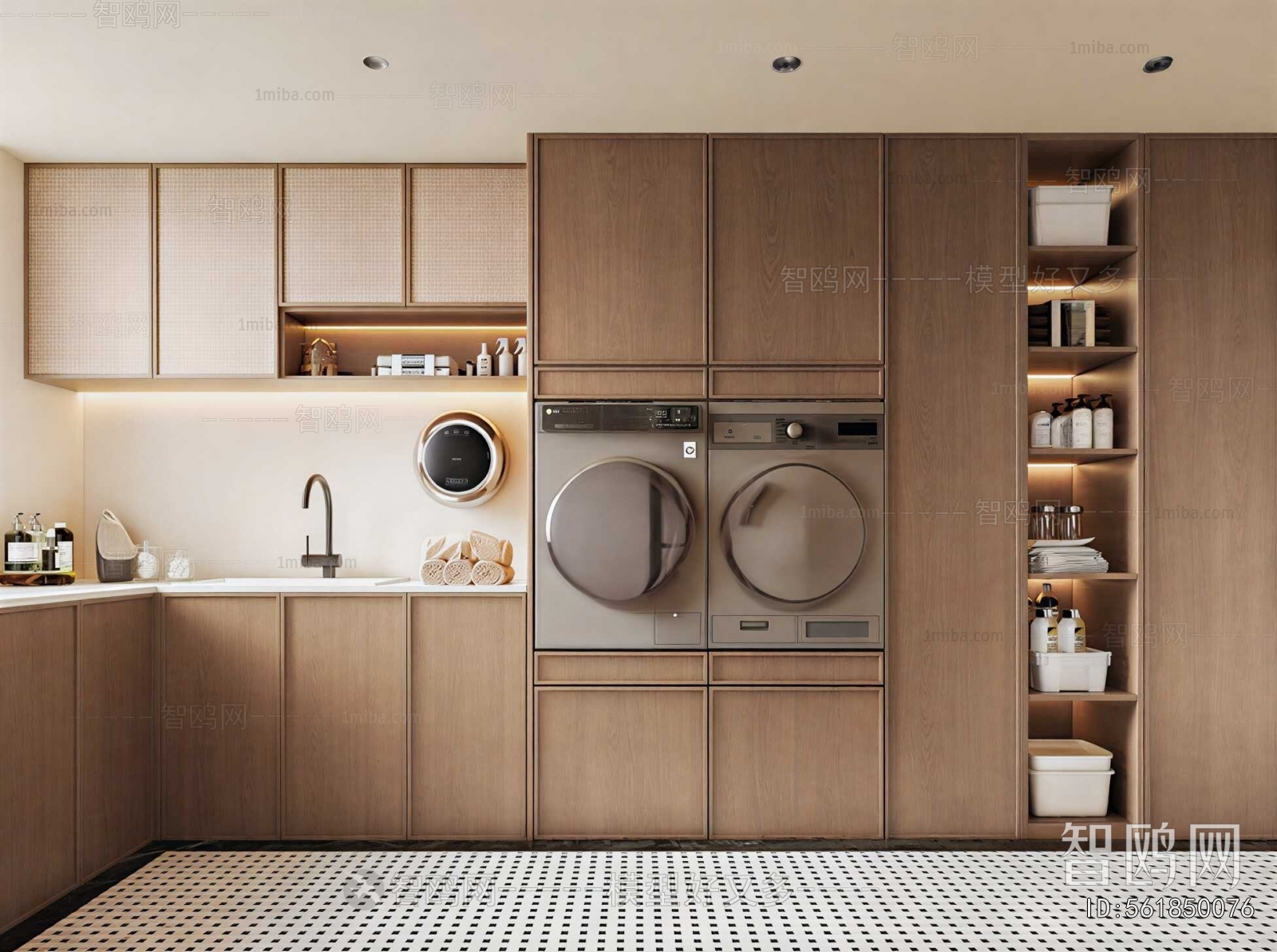 Modern Balcony Laundry Room