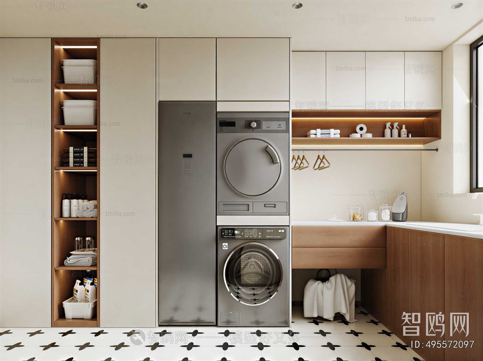 Modern Balcony Laundry Room