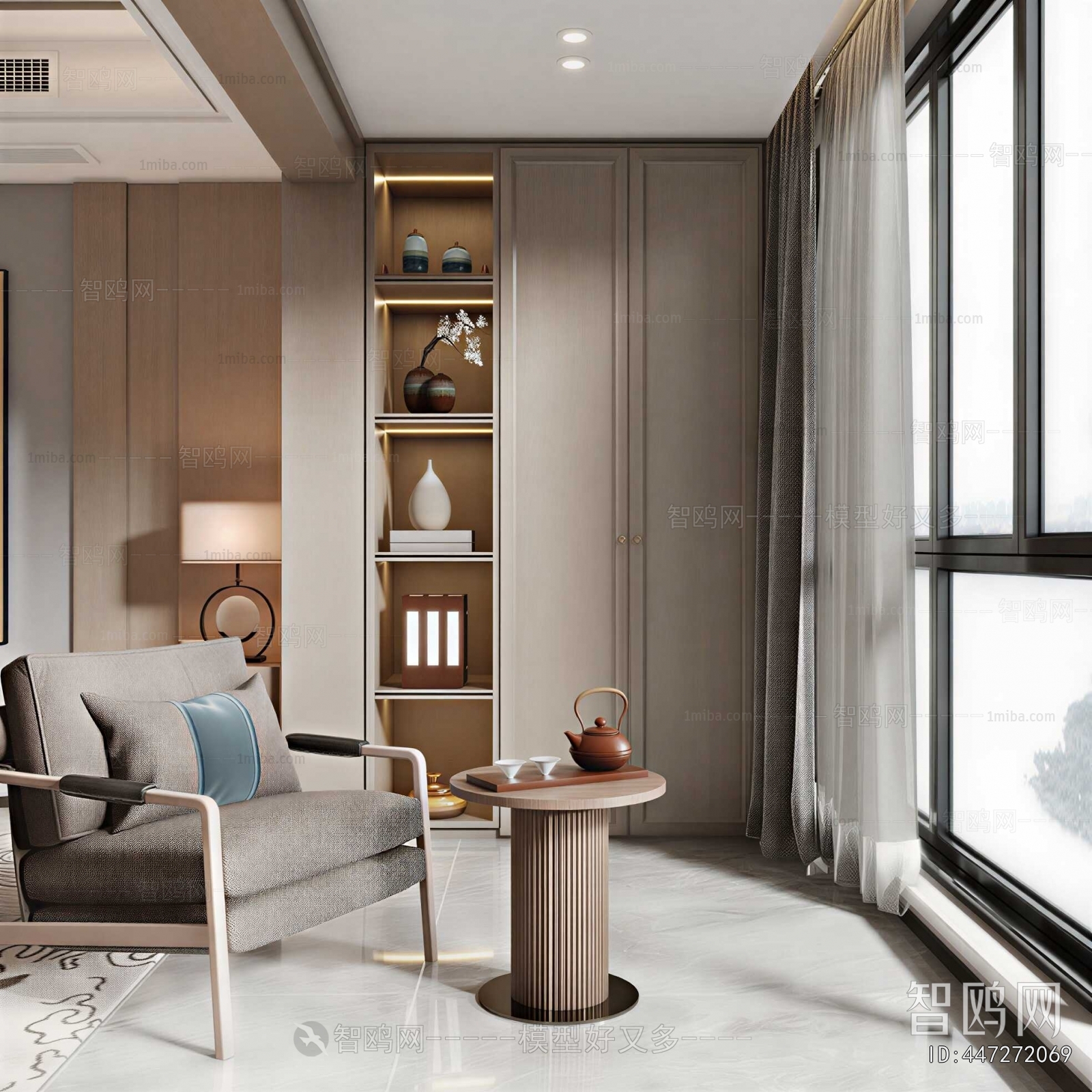 New Chinese Style Lounge Chair