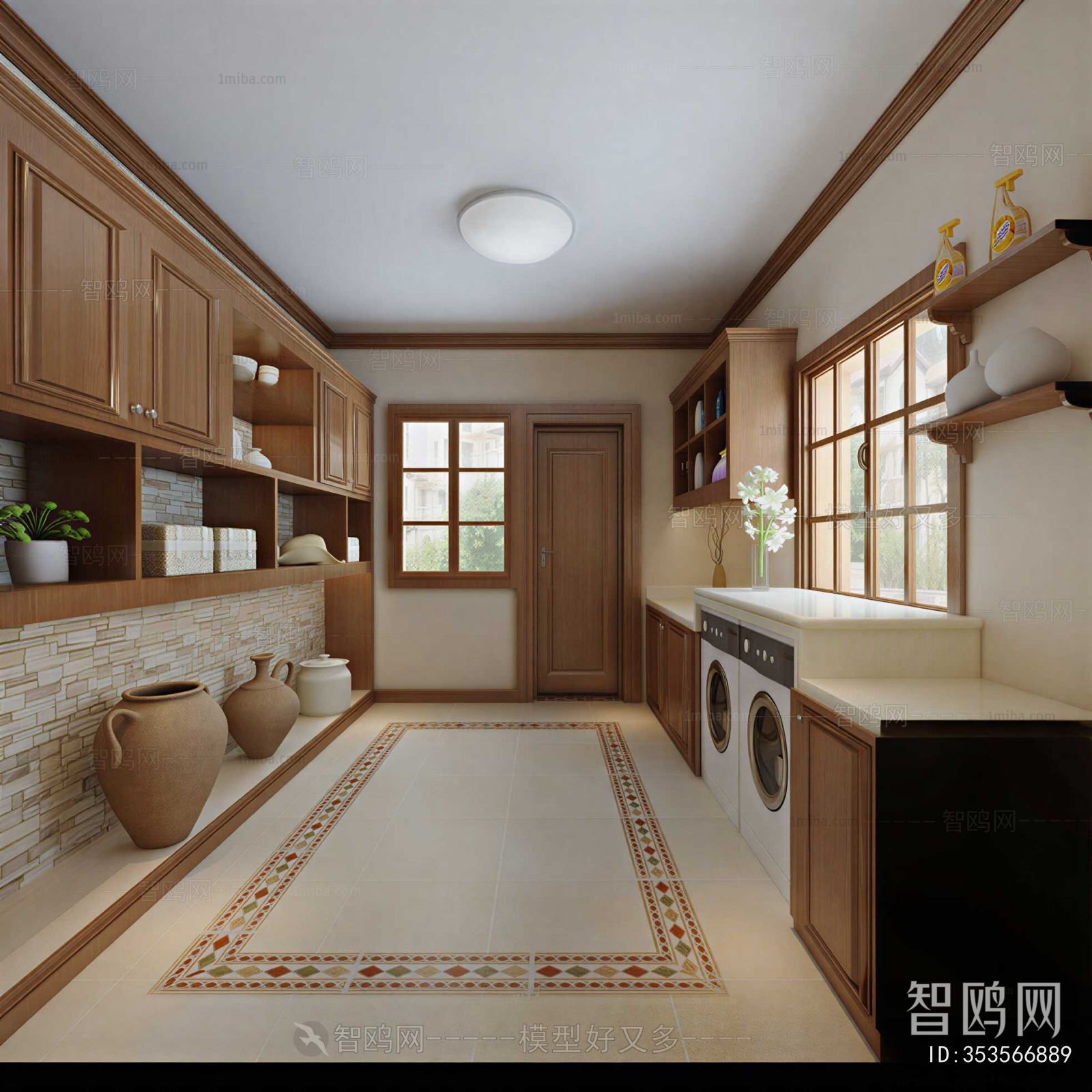 American Style Balcony Laundry Room