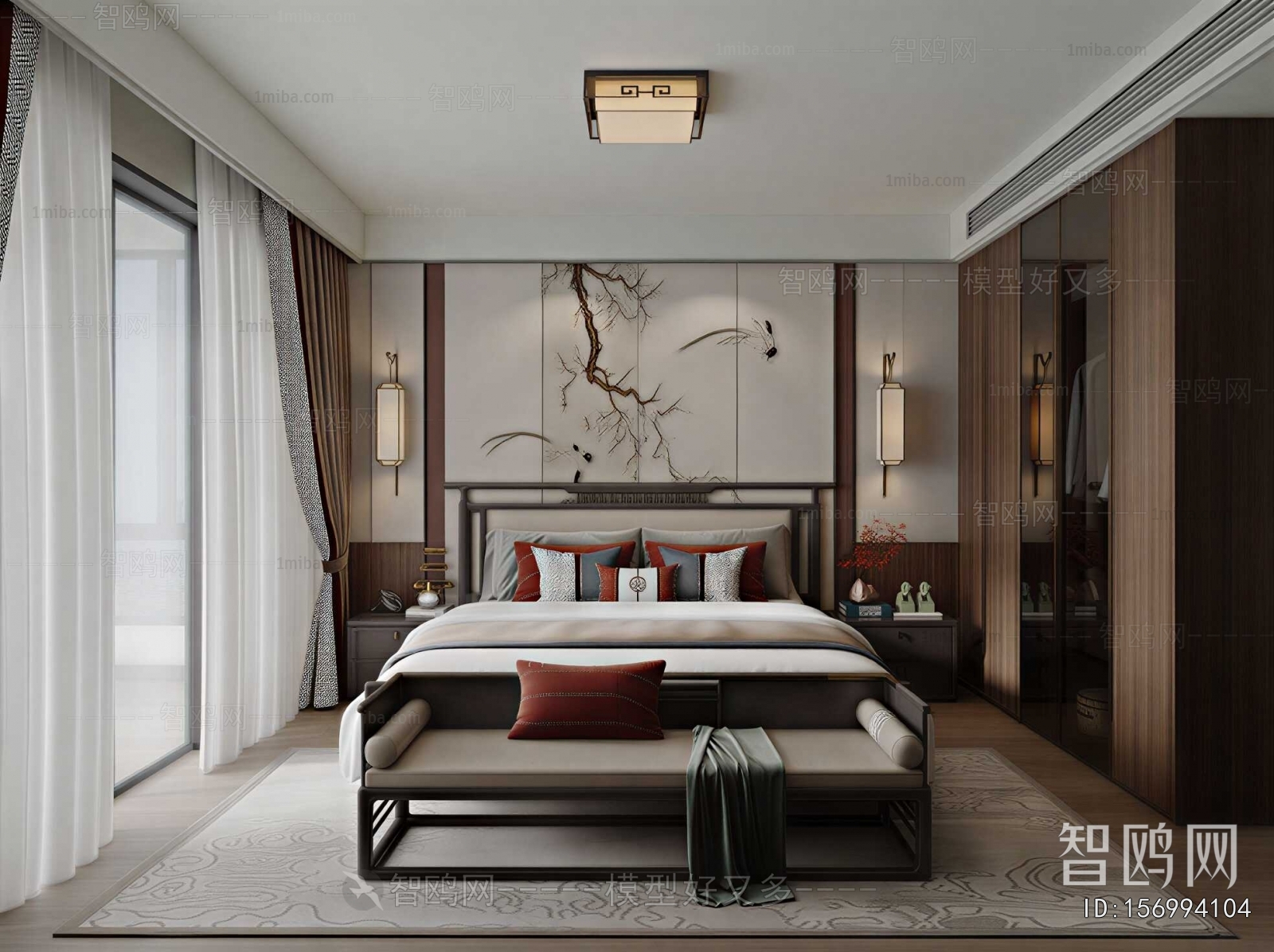 New Chinese Style Bedroom