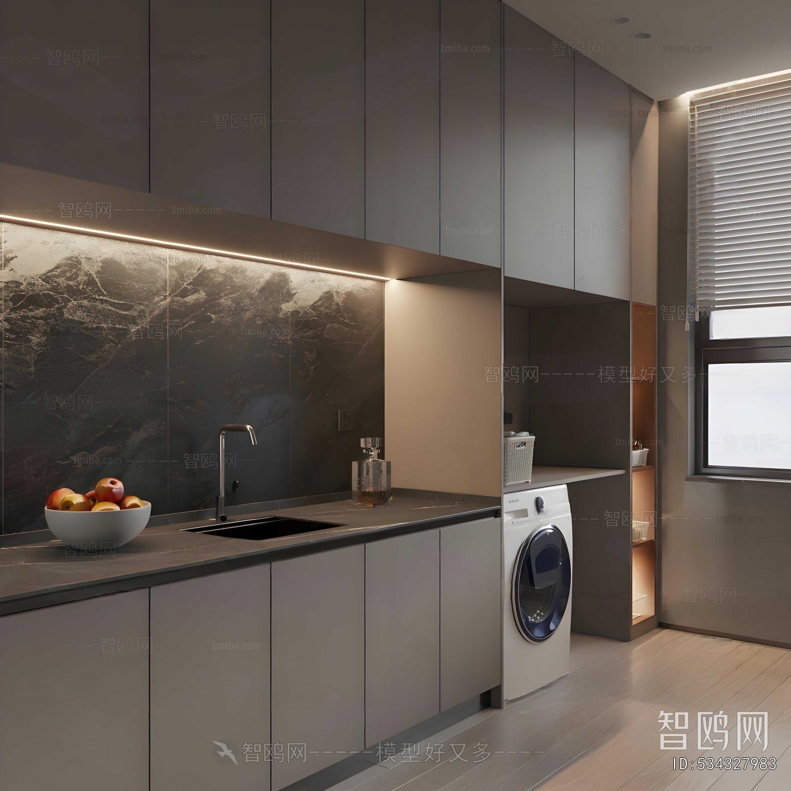 Modern Balcony Laundry Room