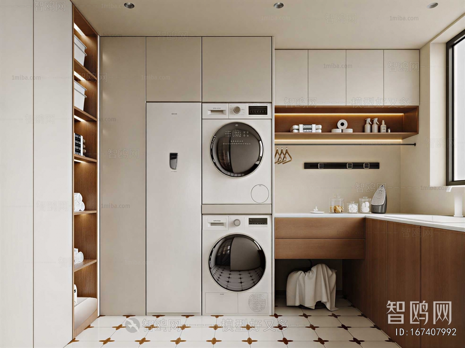 Modern Balcony Laundry Room