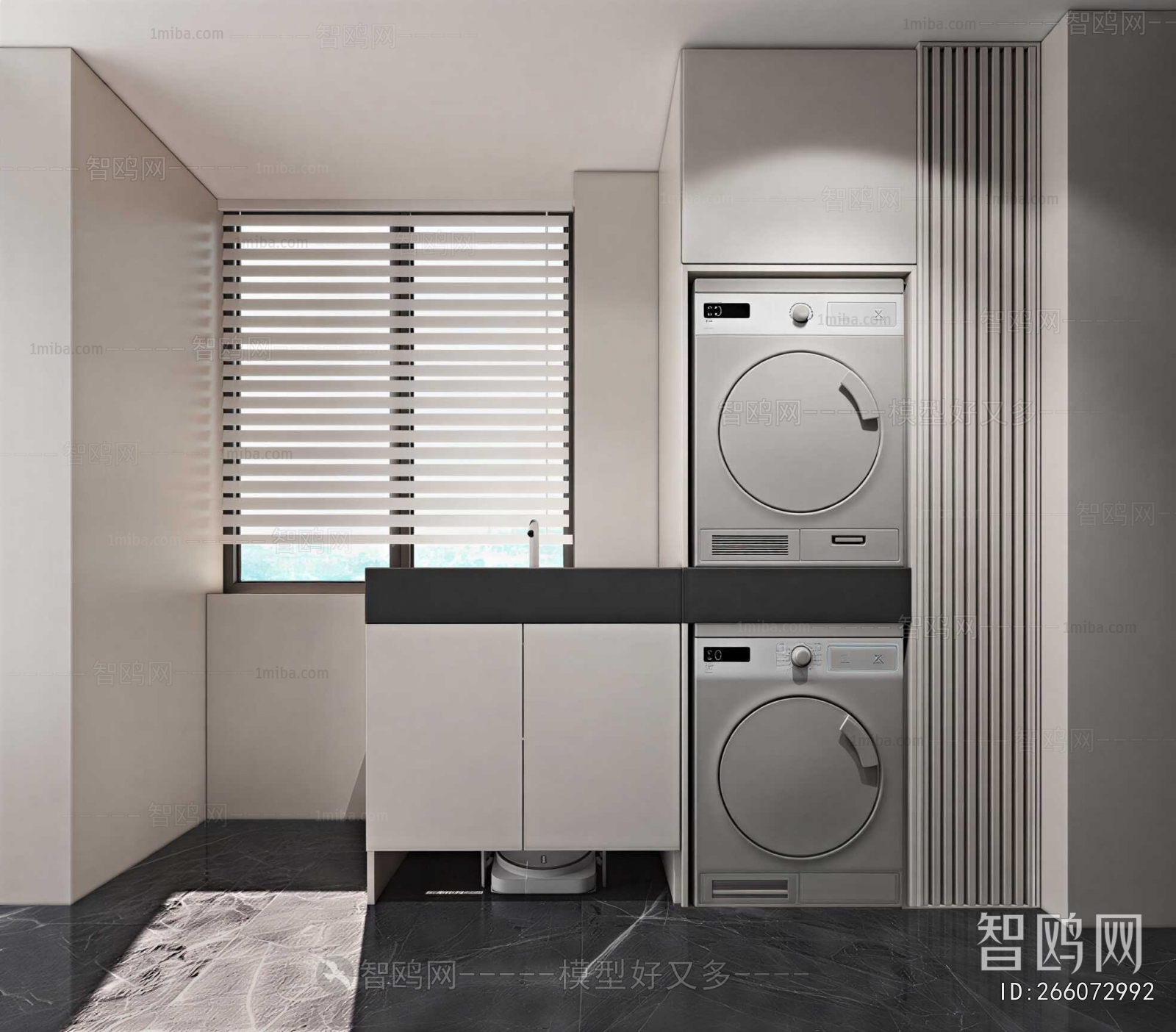Modern Balcony Laundry Room