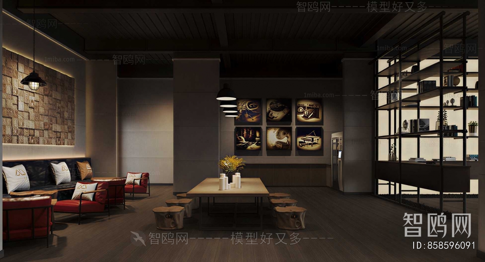 Industrial Style Club Space