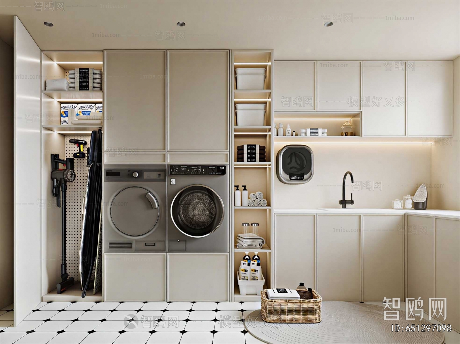 Modern Balcony Laundry Room