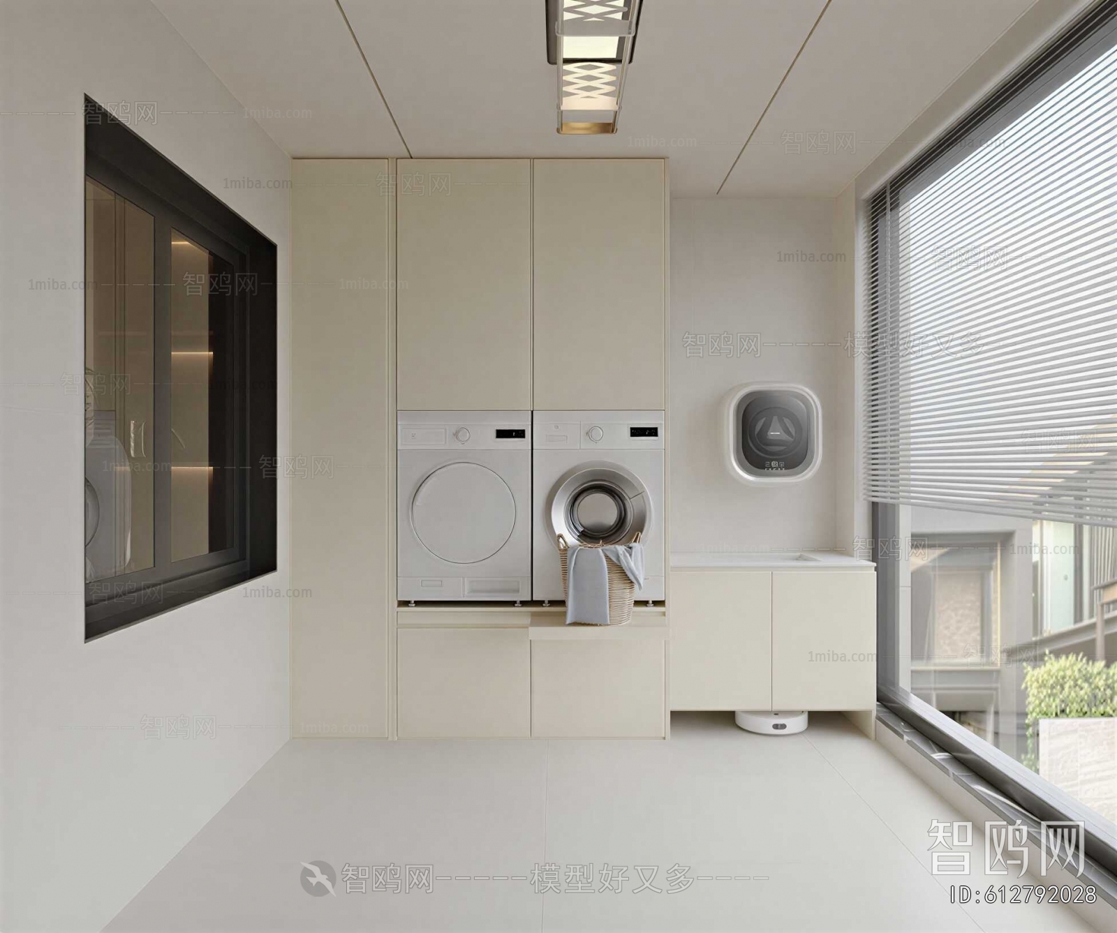 Modern Balcony Laundry Room