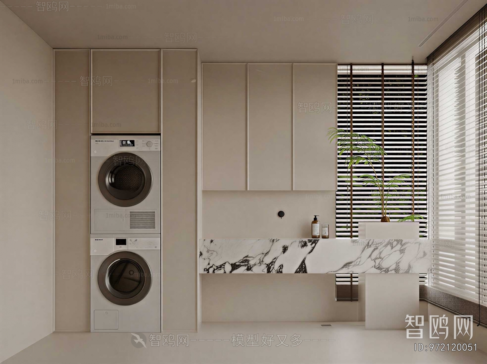 Modern Balcony Laundry Room