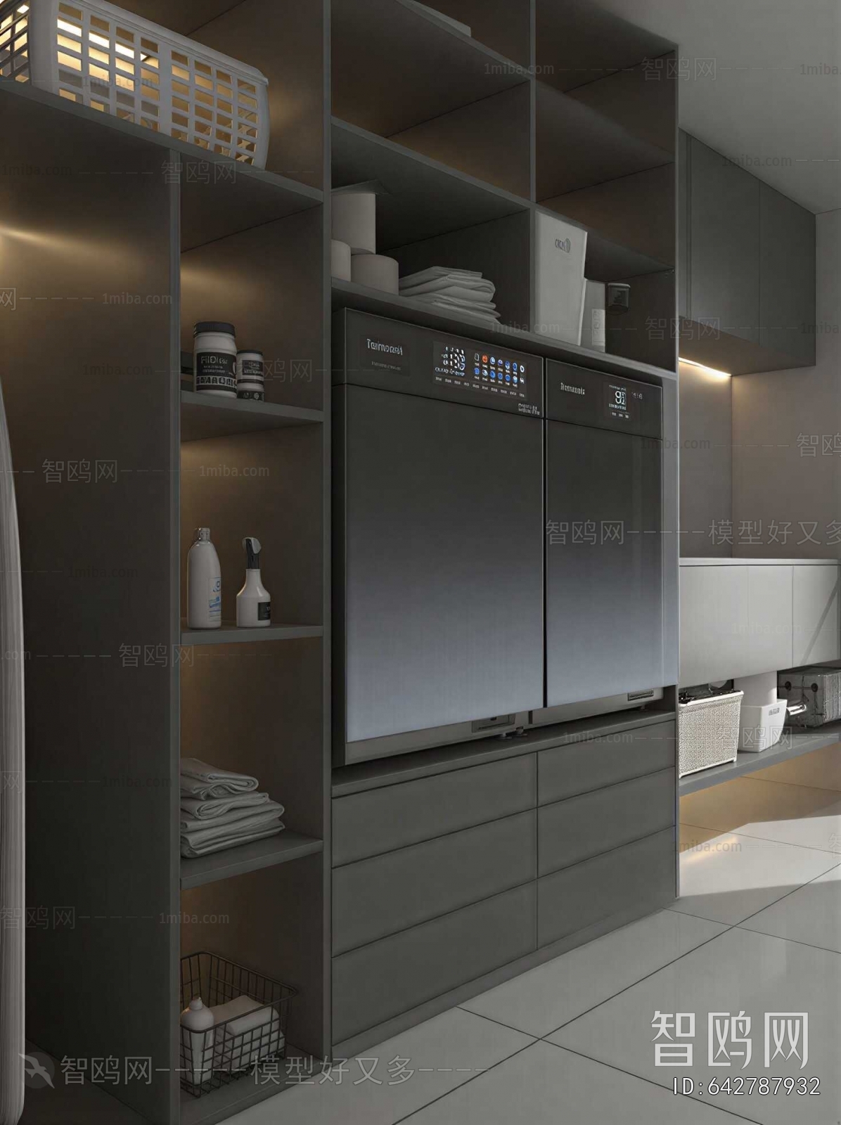 Modern Balcony Laundry Room