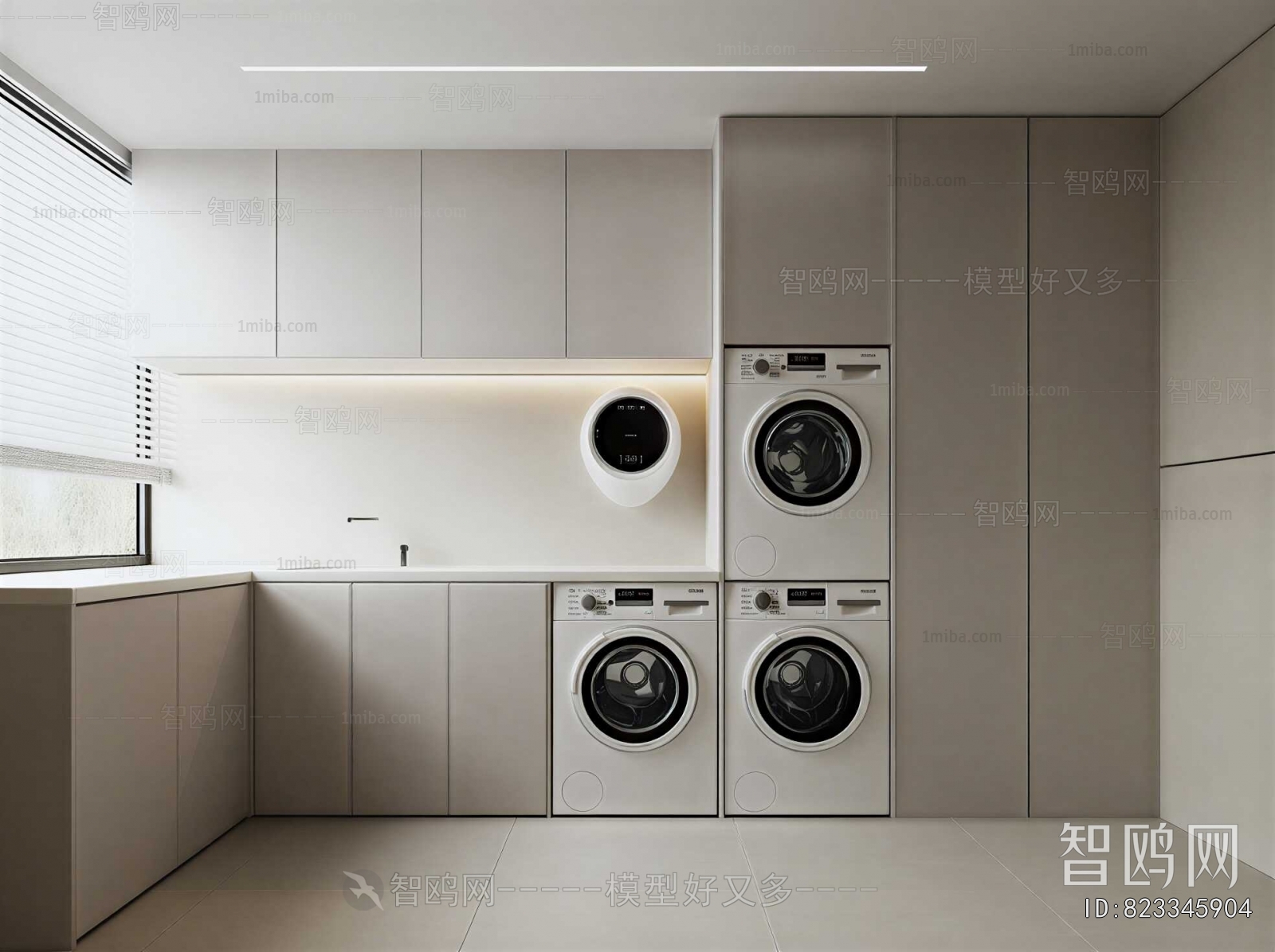Modern Balcony Laundry Room