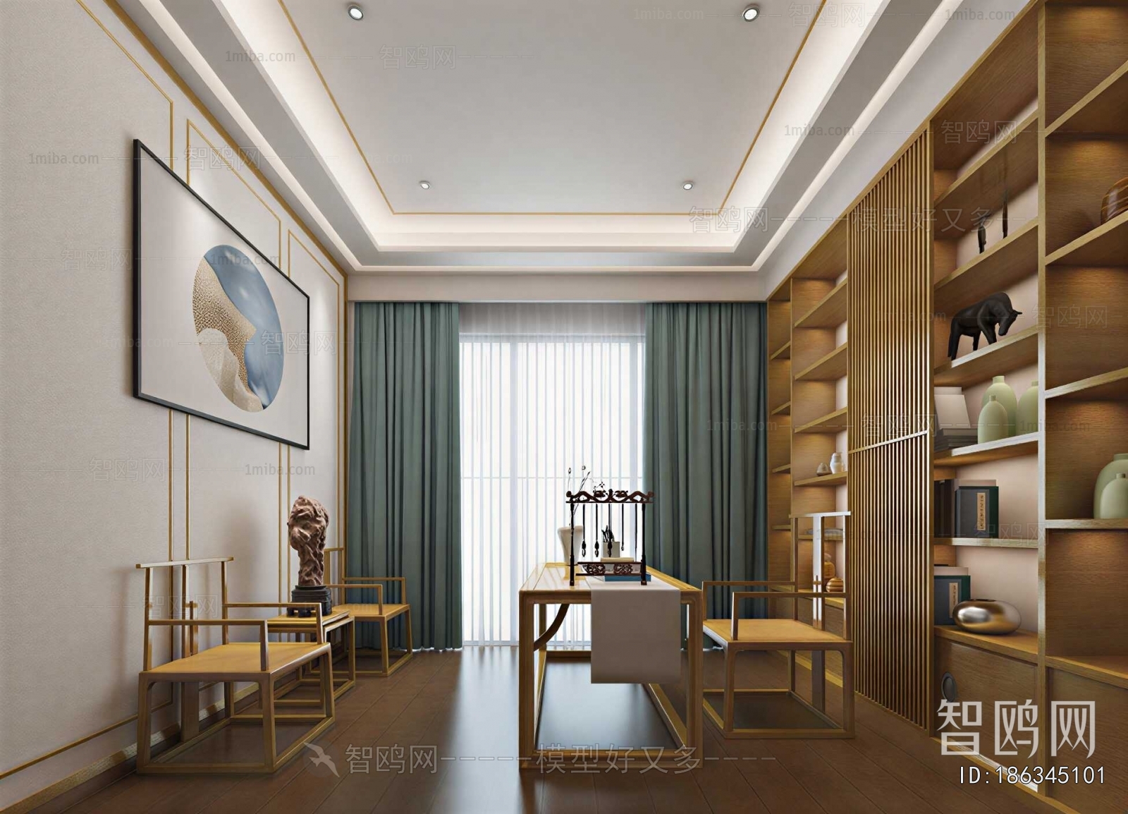 New Chinese Style Study Space