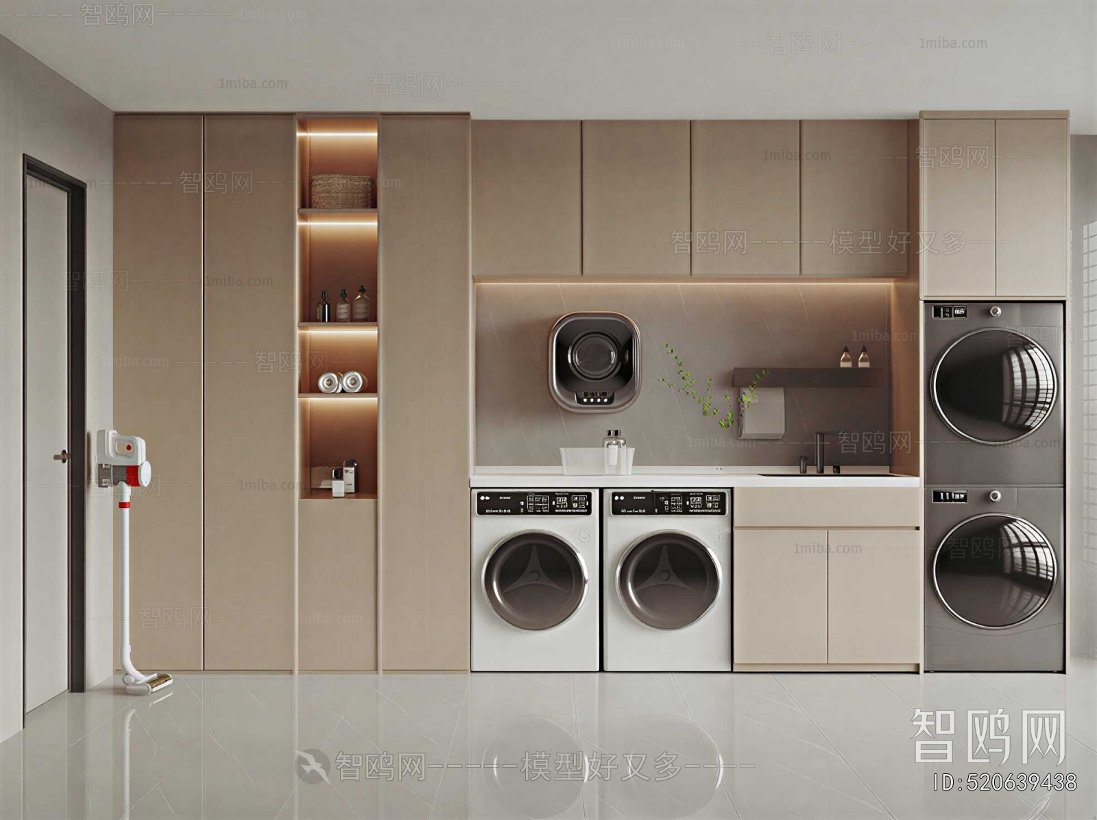 Modern Balcony Laundry Room