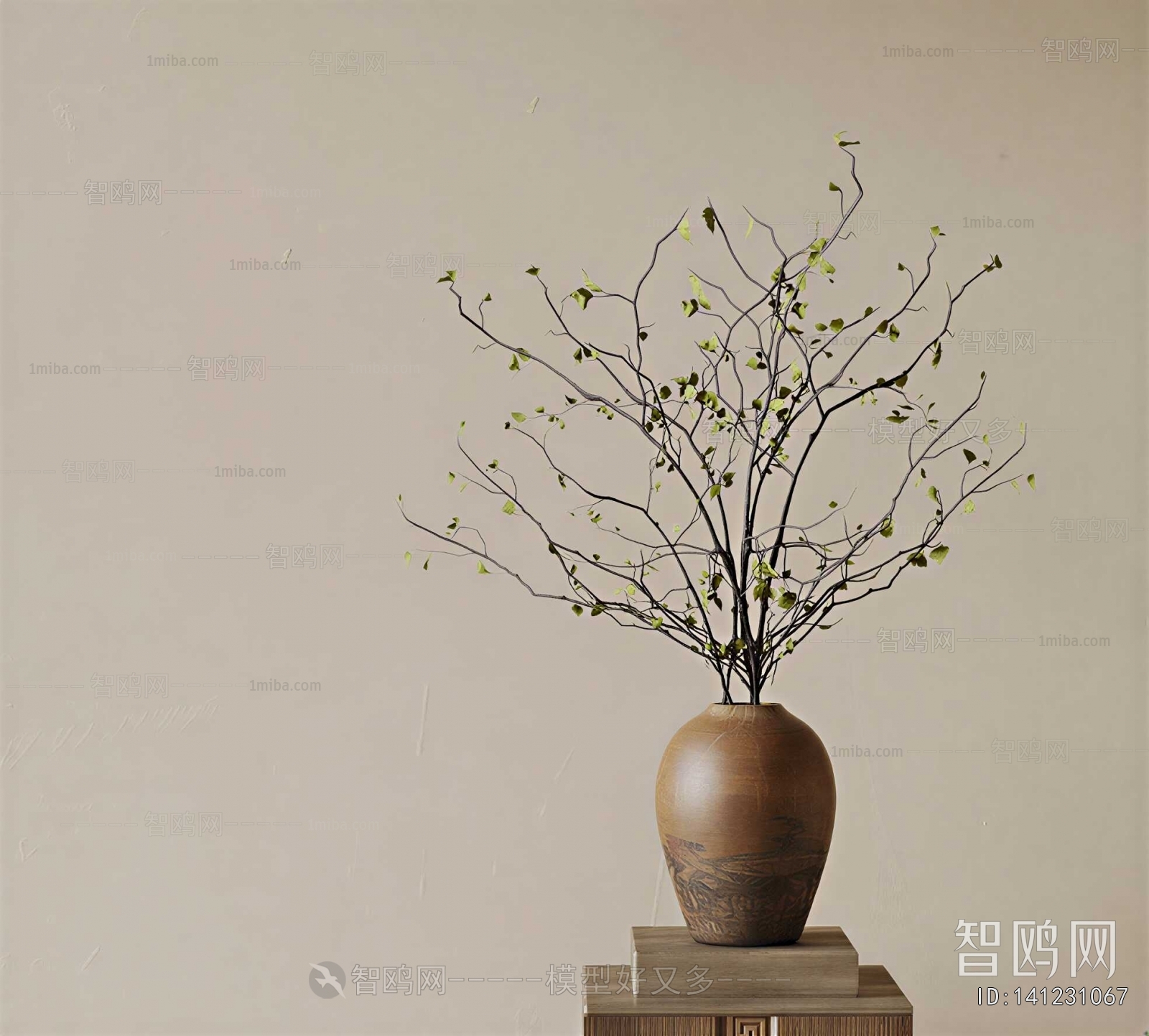 Wabi-sabi Style Aquatic Green Plant