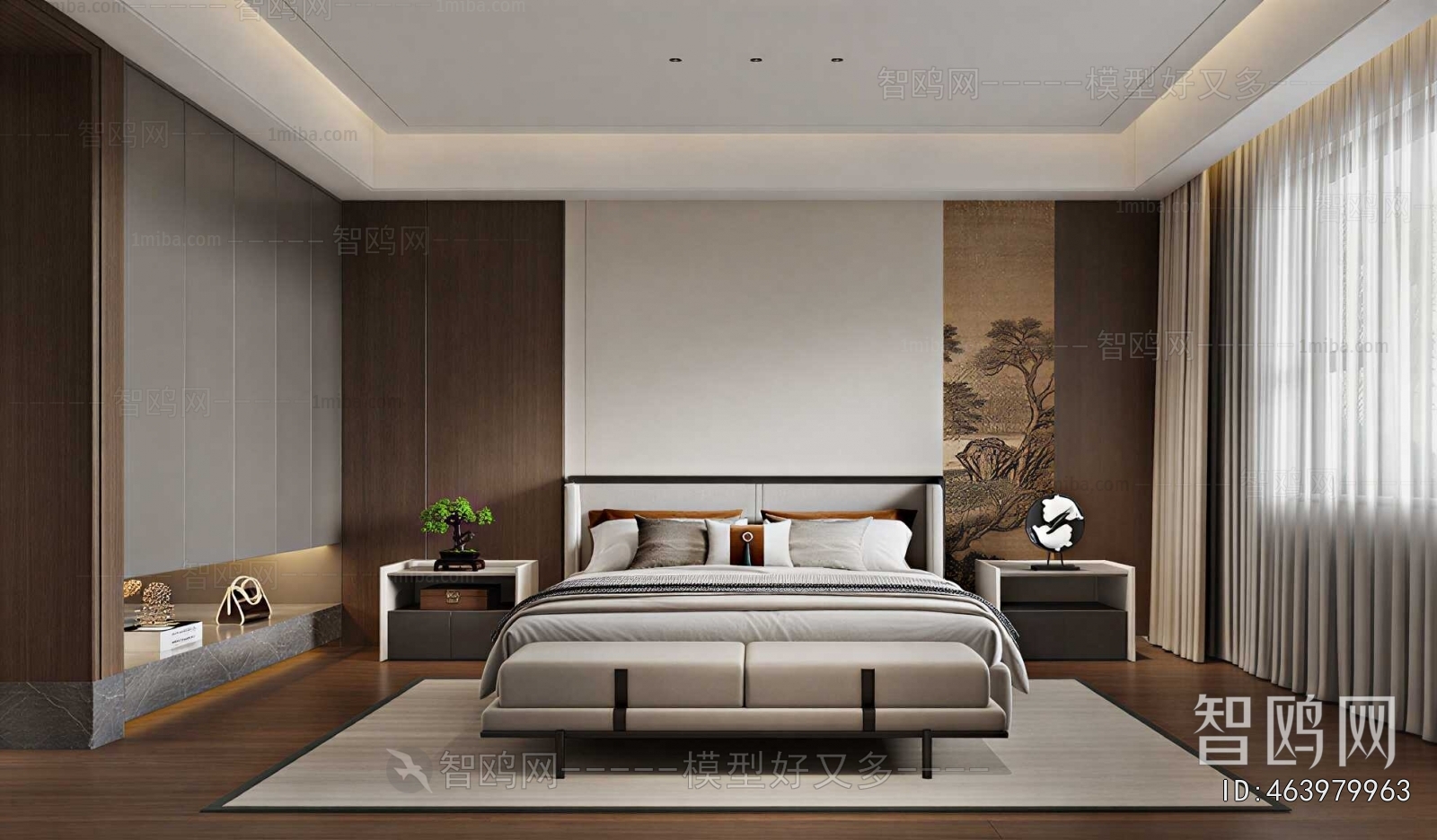 New Chinese Style Bedroom