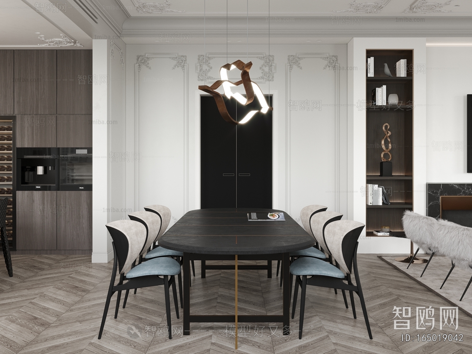 Simple European Style Dining Room