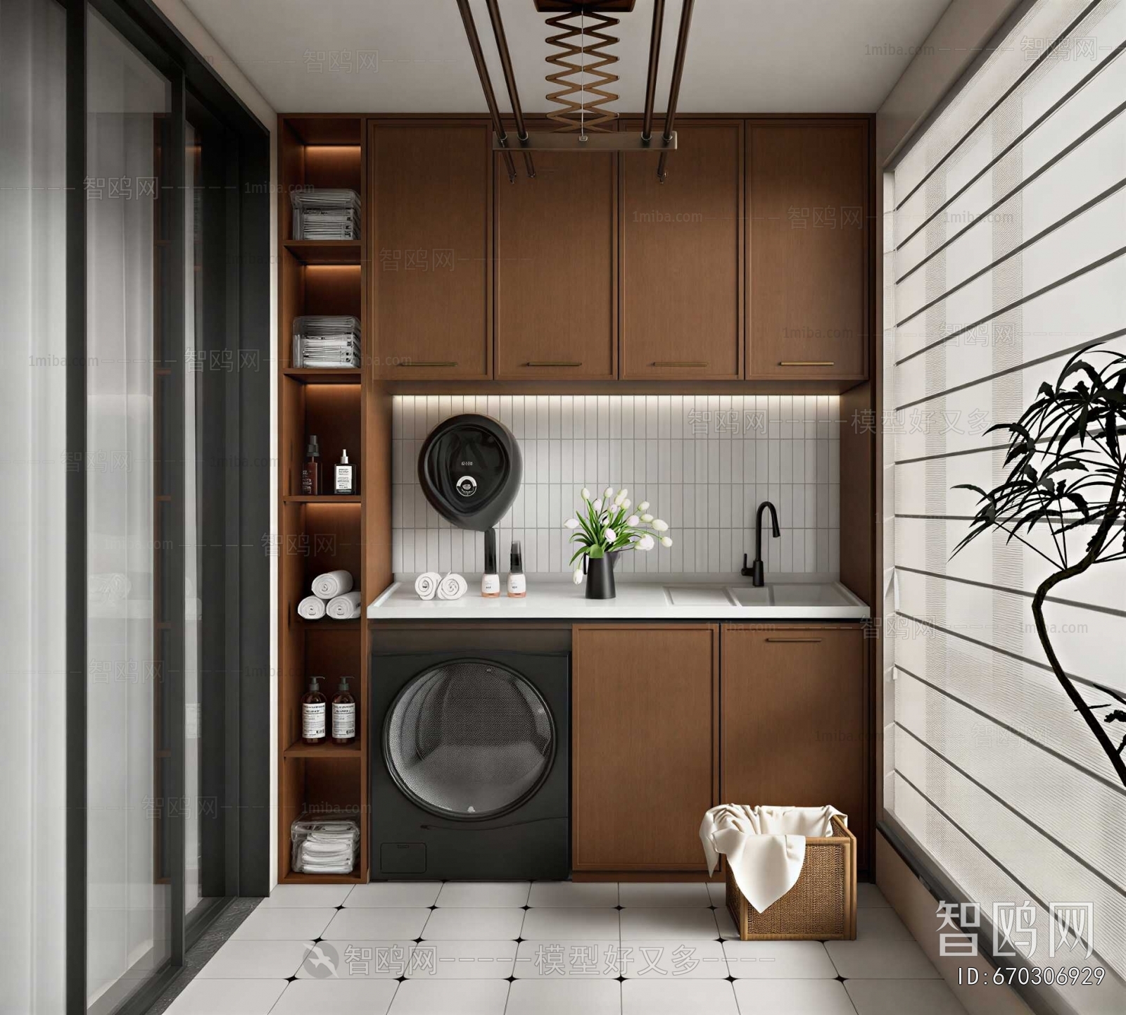 Modern Laundry Cabinet