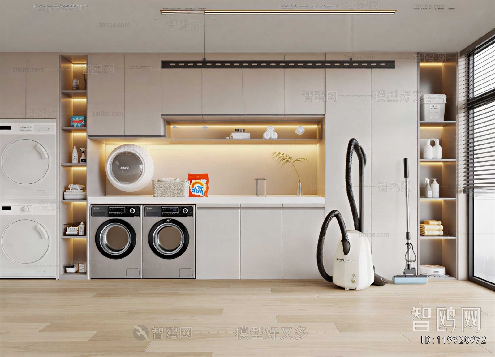 Modern Balcony Laundry Room