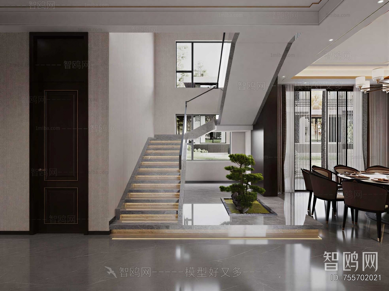 New Chinese Style Stairwell