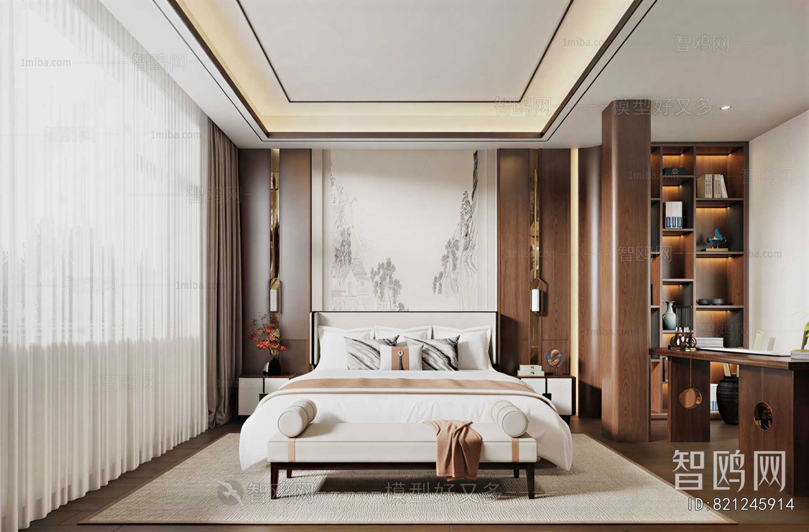 New Chinese Style Bedroom