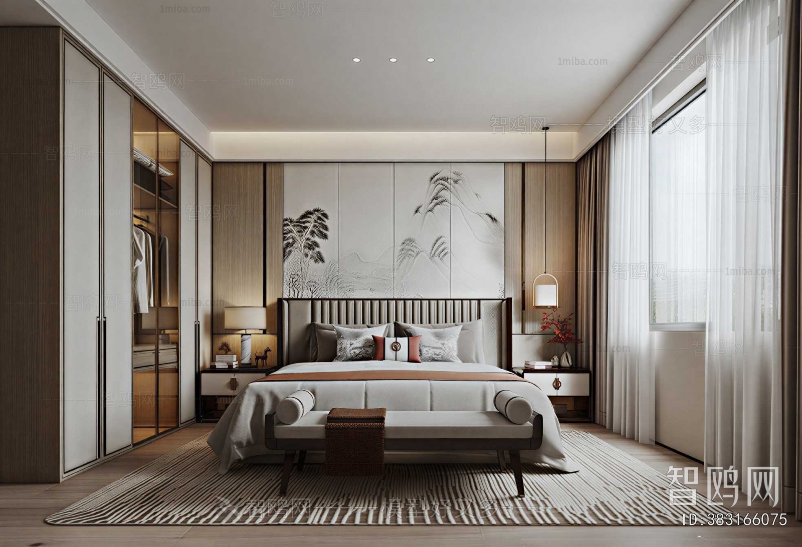 New Chinese Style Bedroom