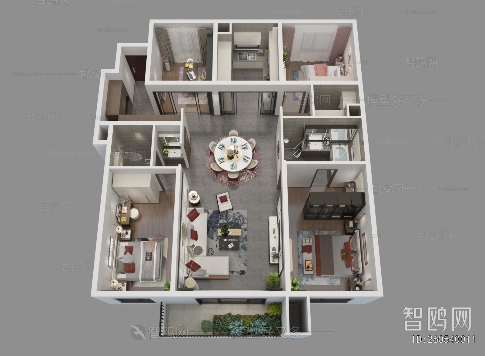 Modern A Bird's-eye View Of Home Decoration