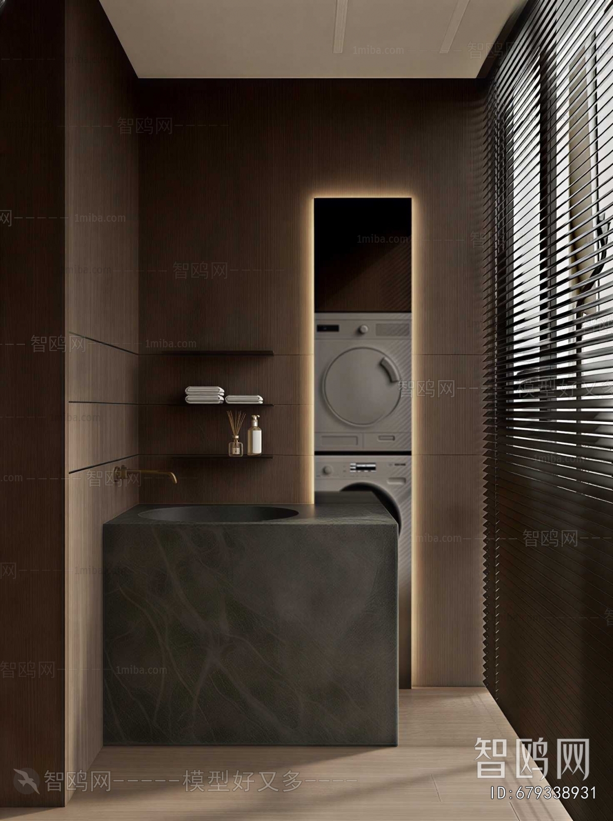 Modern Balcony Laundry Room