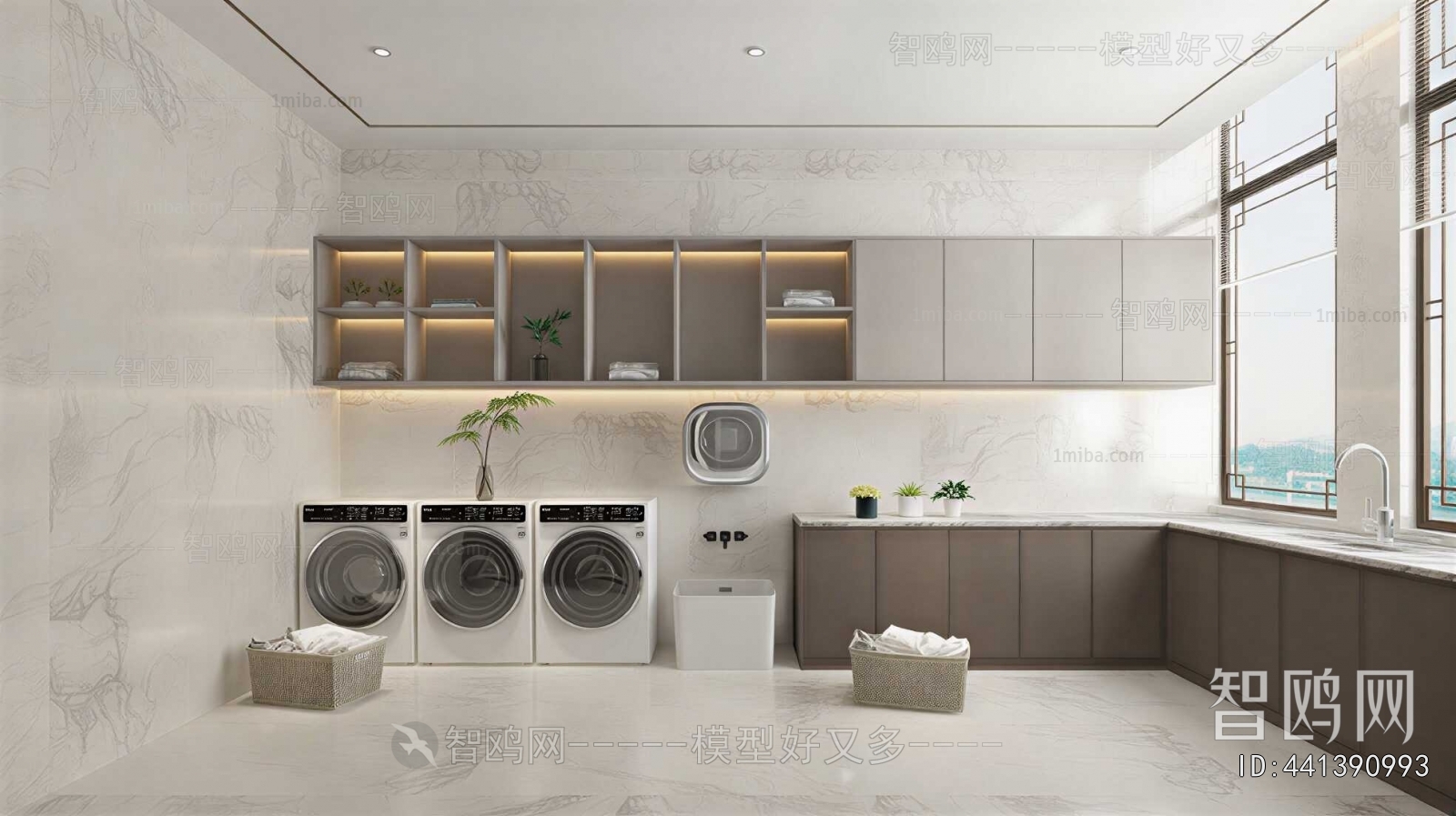 Modern Balcony Laundry Room